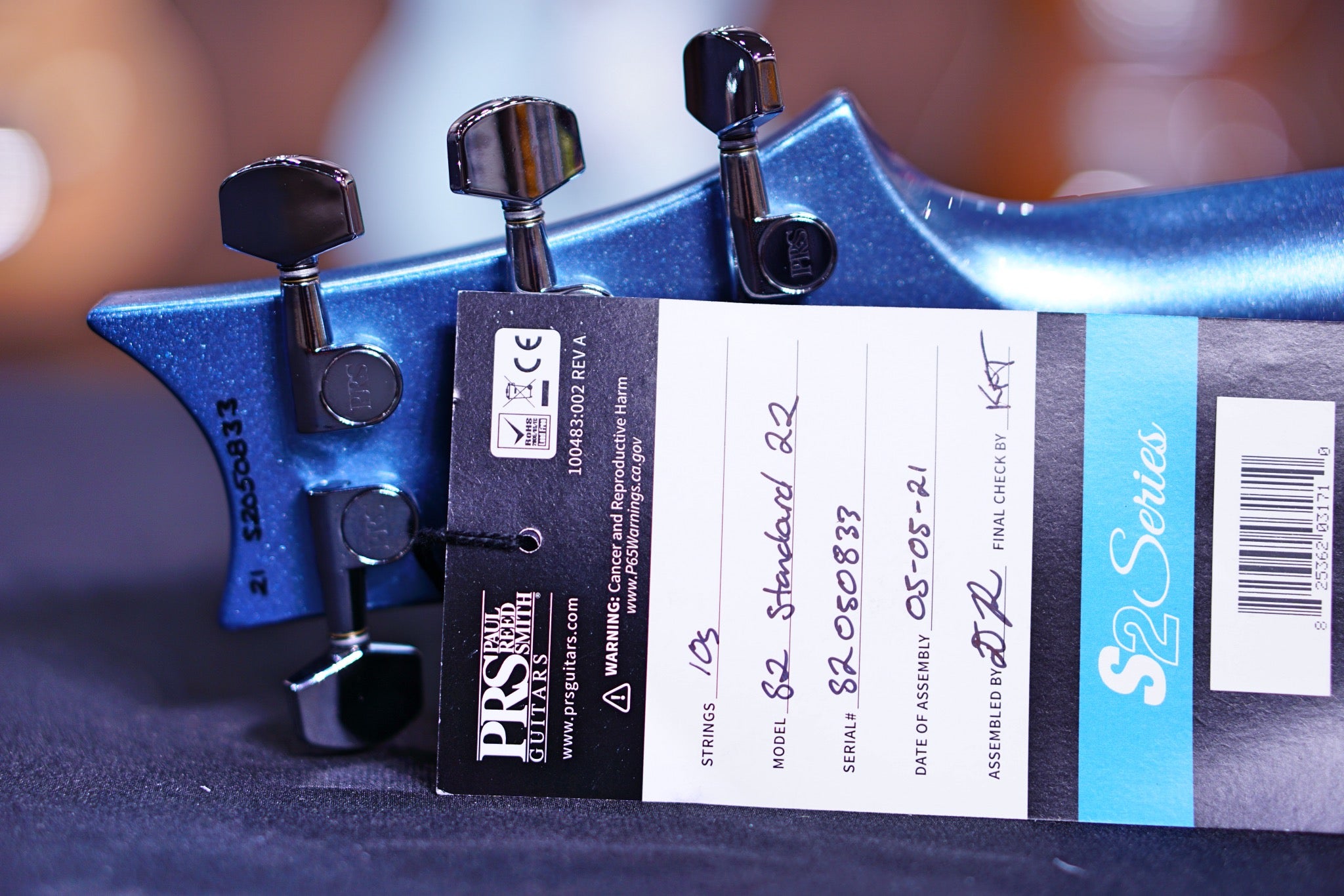 PRS S2 Standard 22 Electric Guitar - Frost Blue Metallic S2 050833 - HIENDGUITAR PRS GUITAR