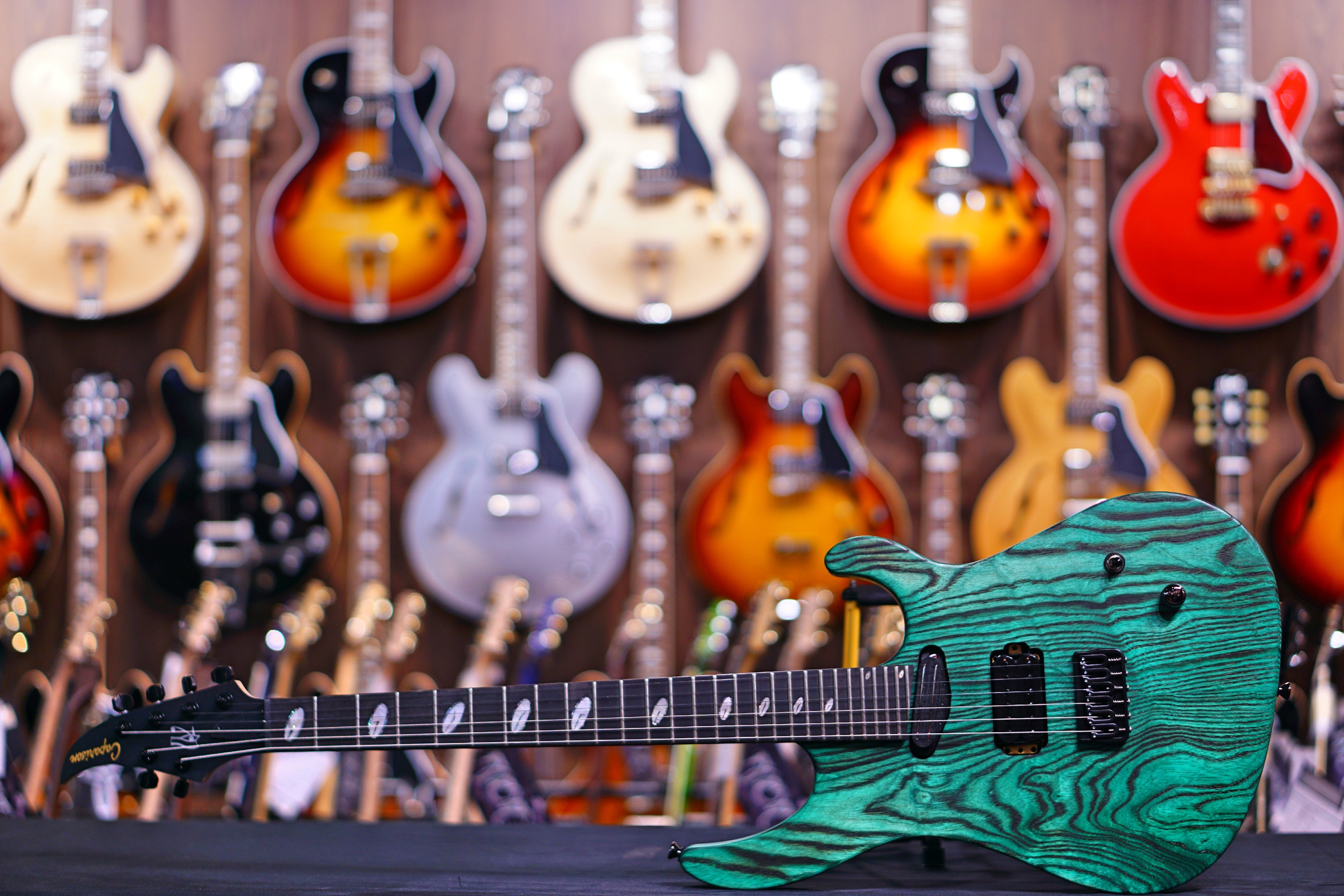 Caparison Lapis-Lazuli Dark Green Matt - HIENDGUITAR   Caparison GUITAR