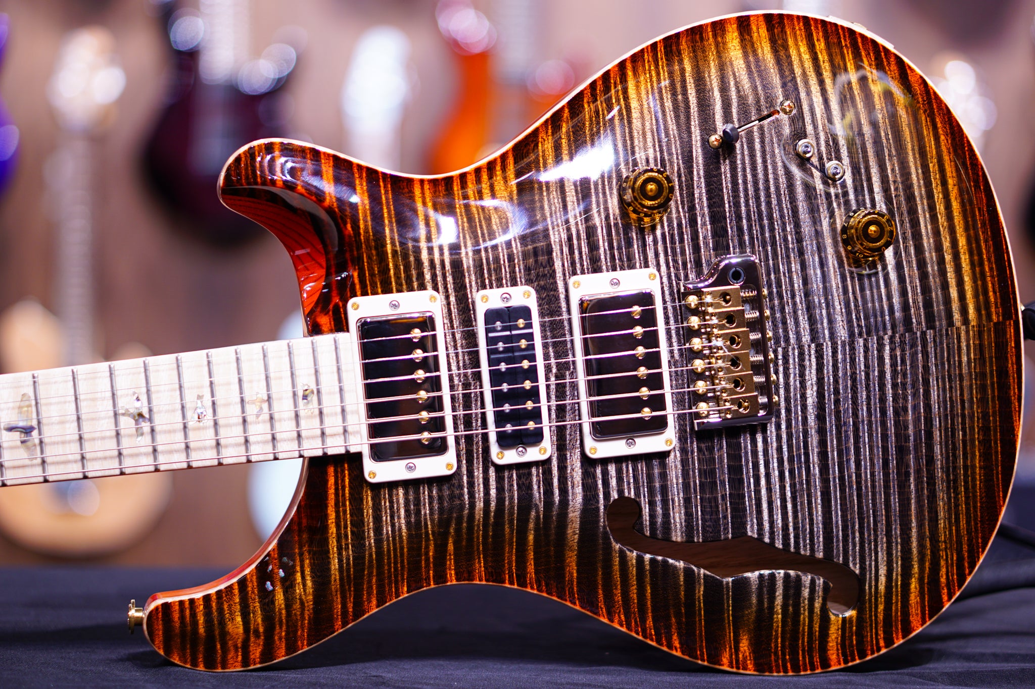 PRS Special 22 Semi hollow wood library Burnt Maple Leaf 0323768 - HIENDGUITAR PRS GUITAR