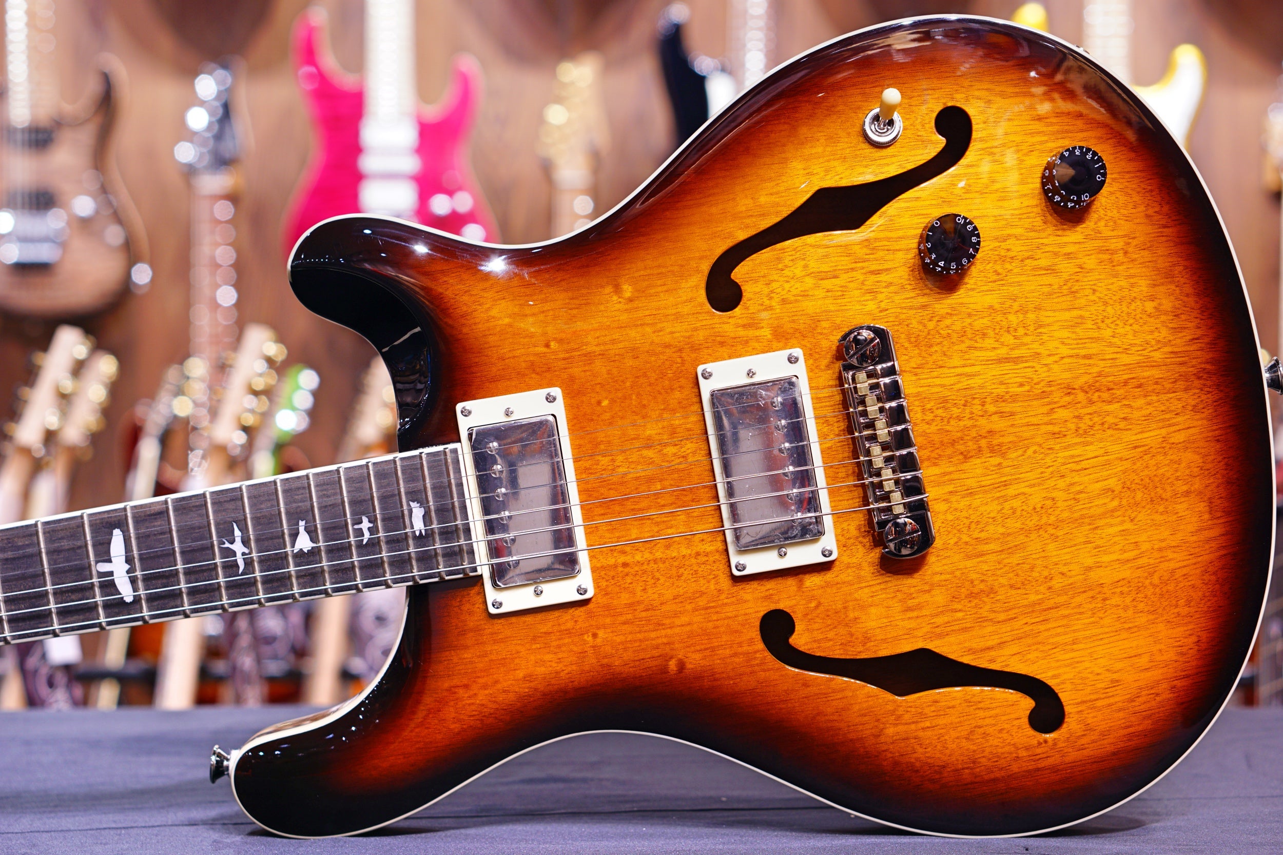 PRS SE Hollowbody Standard - McCarty Tobacco Sunburst - HIENDGUITAR PRS SE GUITAR