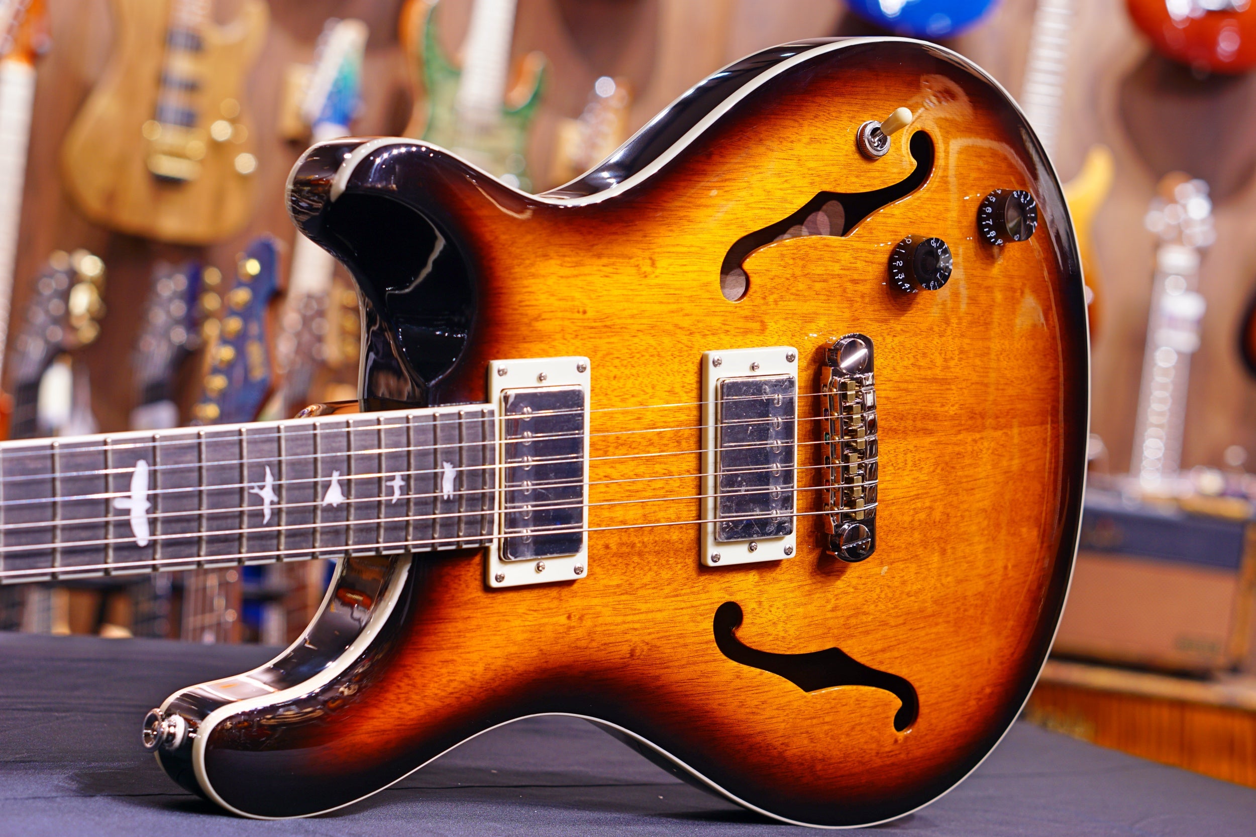 PRS SE Hollowbody Standard - McCarty Tobacco Sunburst - HIENDGUITAR PRS SE GUITAR