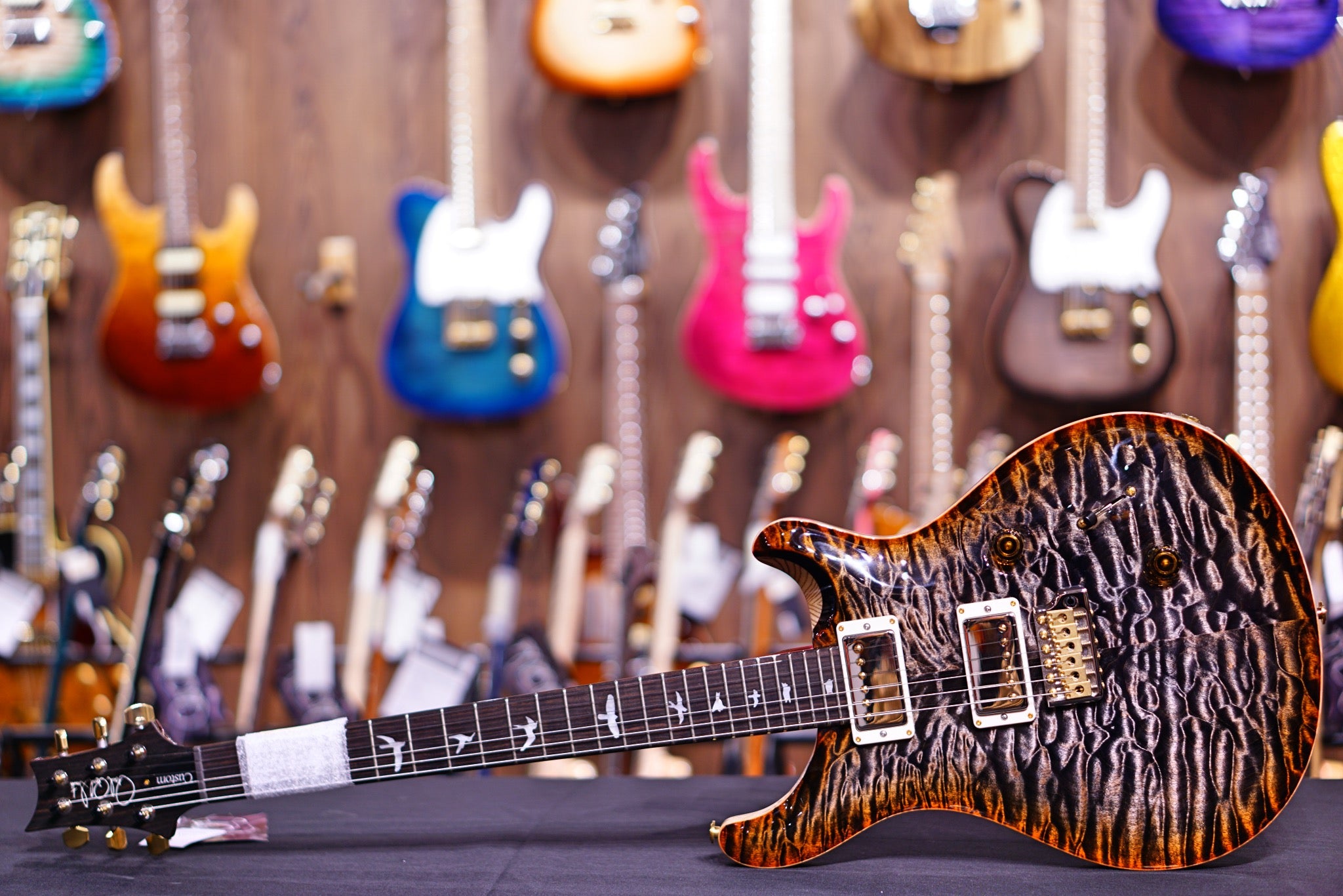 PRS Custom 24 burnt maple leaf Artist quilt Hiend Spec 19 291270 - HIENDGUITAR PRS GUITAR