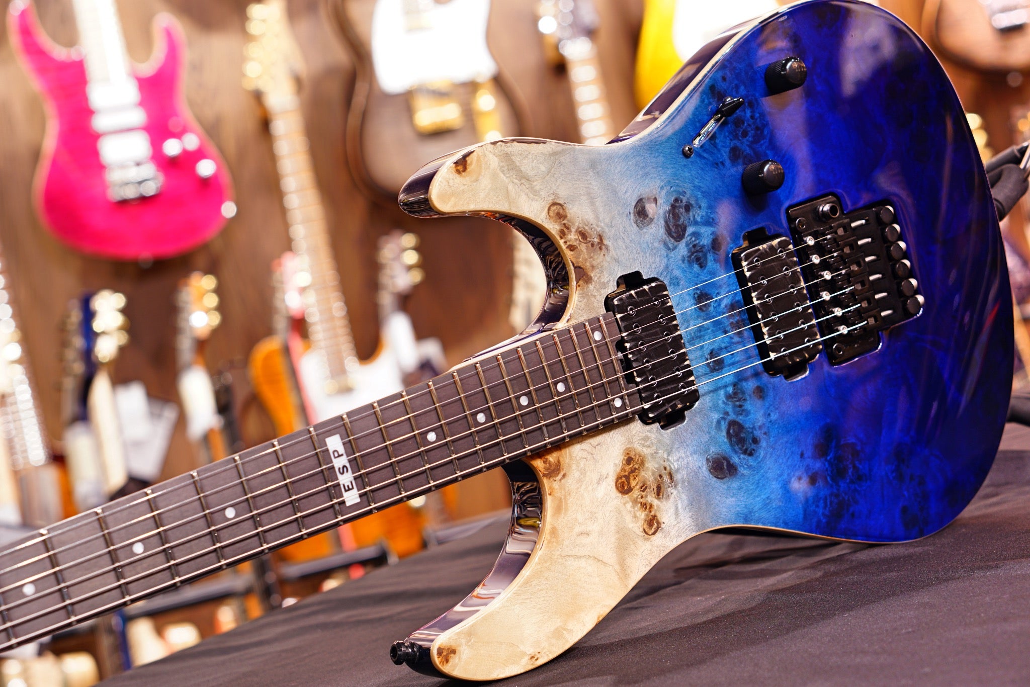 ESP E-II SN-2 BLUE NATURAL FADE Es2685193 - HIENDGUITAR E-II GUITAR