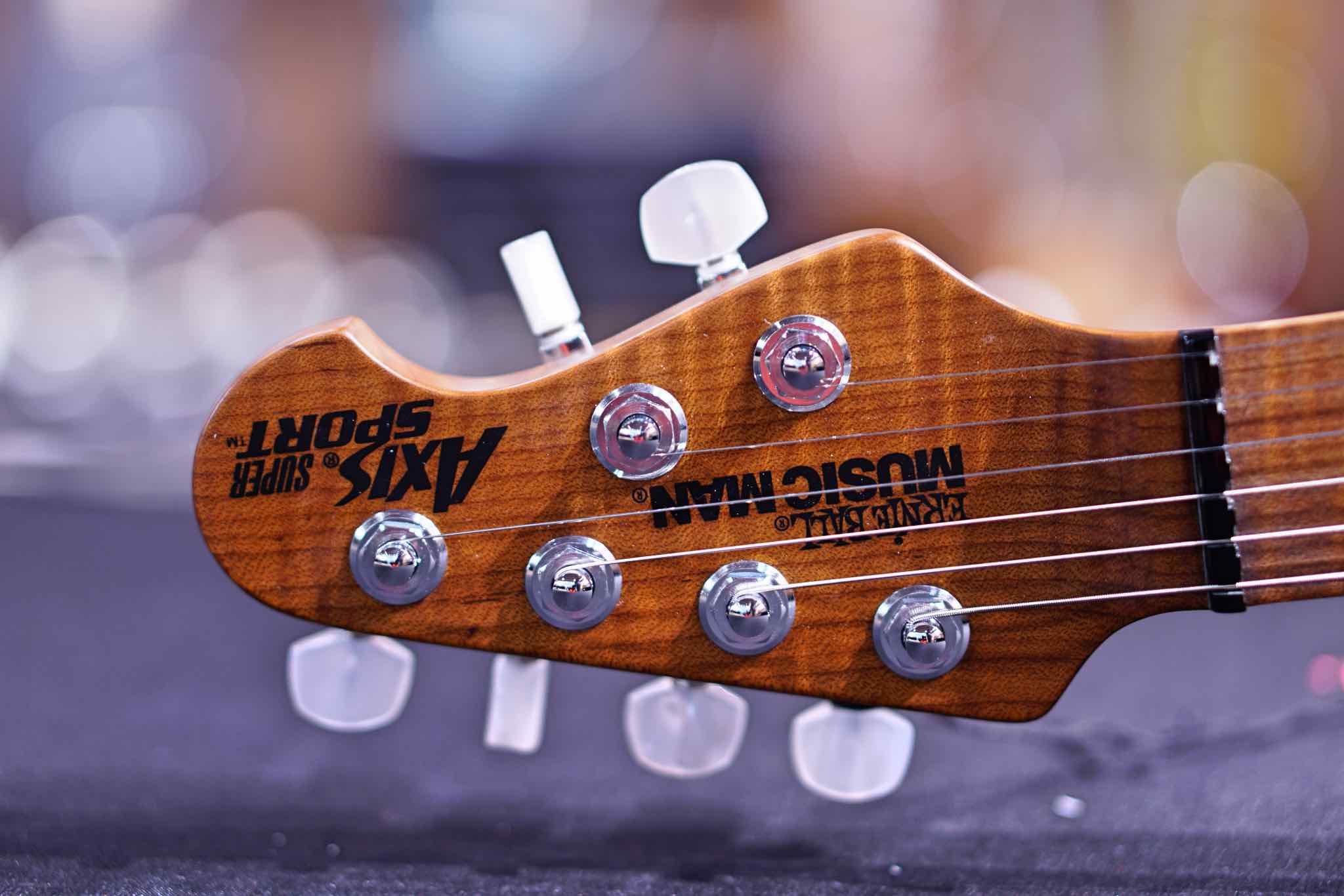 Music Man Axis Super Sport Electric Guitar - Yucatan Blue Flame G98155 - HIENDGUITAR Musicman GUITAR