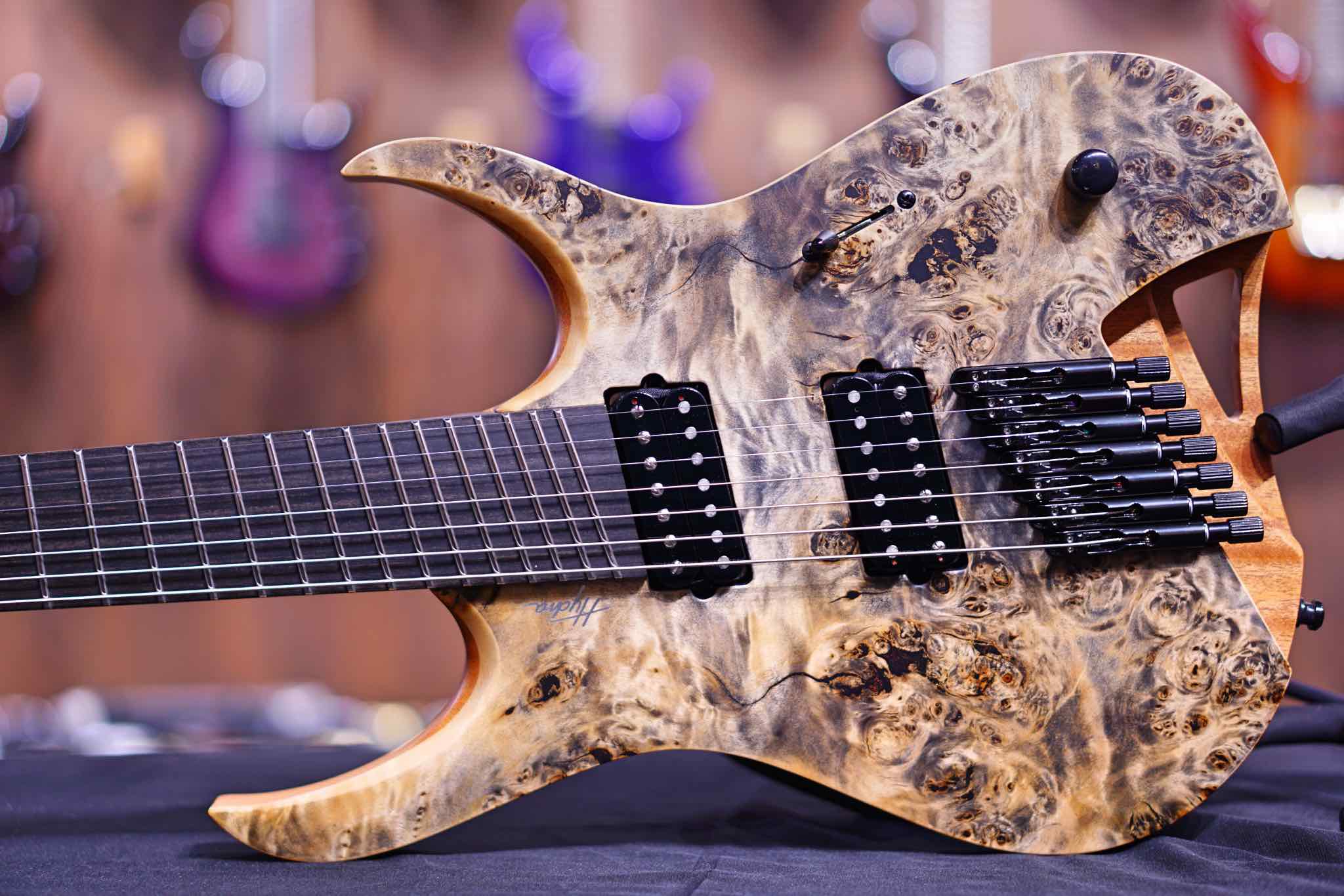 Mayones Hydra Elite VF7 Trans Graphite Satine HF2108478 - HIENDGUITAR Mayones GUITAR