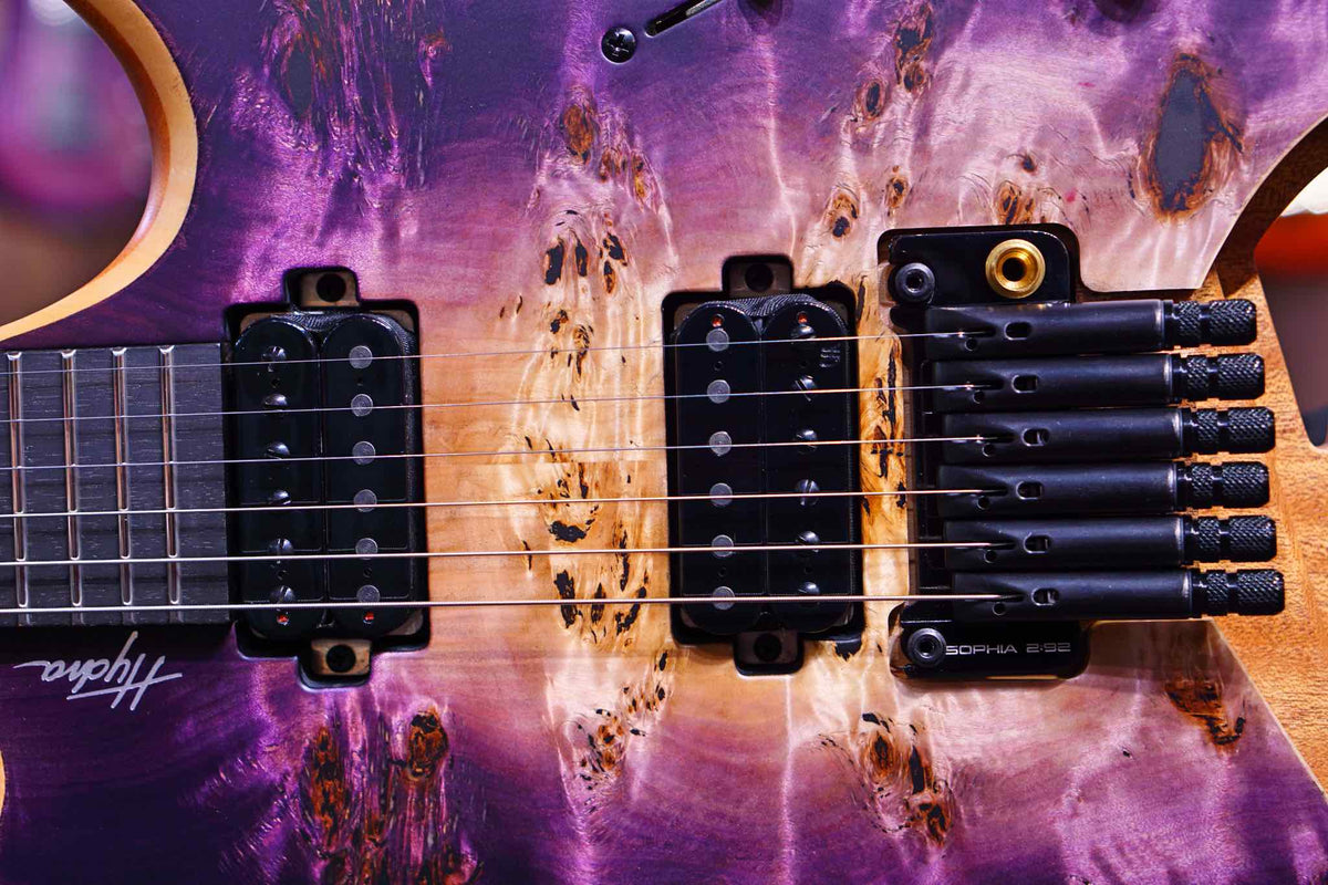 Mayones Hydra Elite Pro 6 HF2108462 Trans natural fade purple burst out satine - HIENDGUITAR Mayones GUITAR