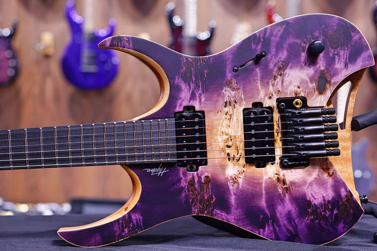 Mayones Hydra Elite Pro 6 HF2108462 Trans natural fade purple burst out satine - HIENDGUITAR Mayones GUITAR
