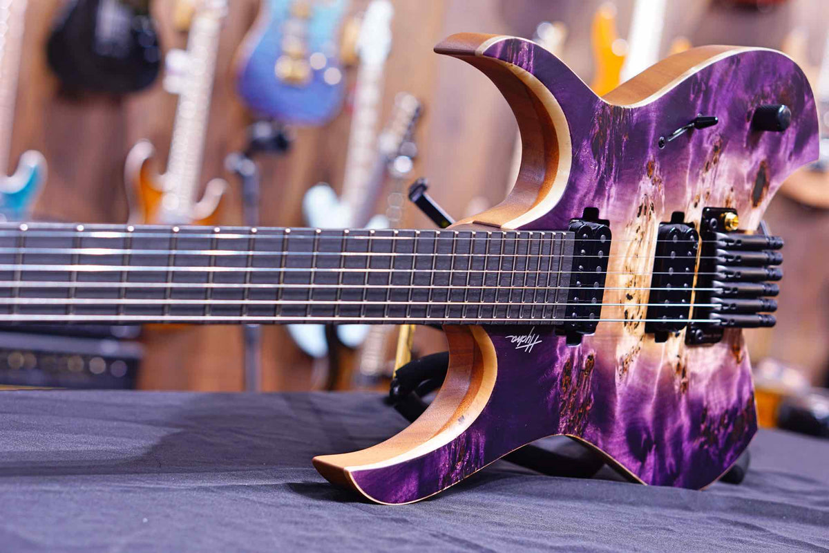 Mayones Hydra Elite Pro 6 HF2108462 Trans natural fade purple burst out satine - HIENDGUITAR Mayones GUITAR