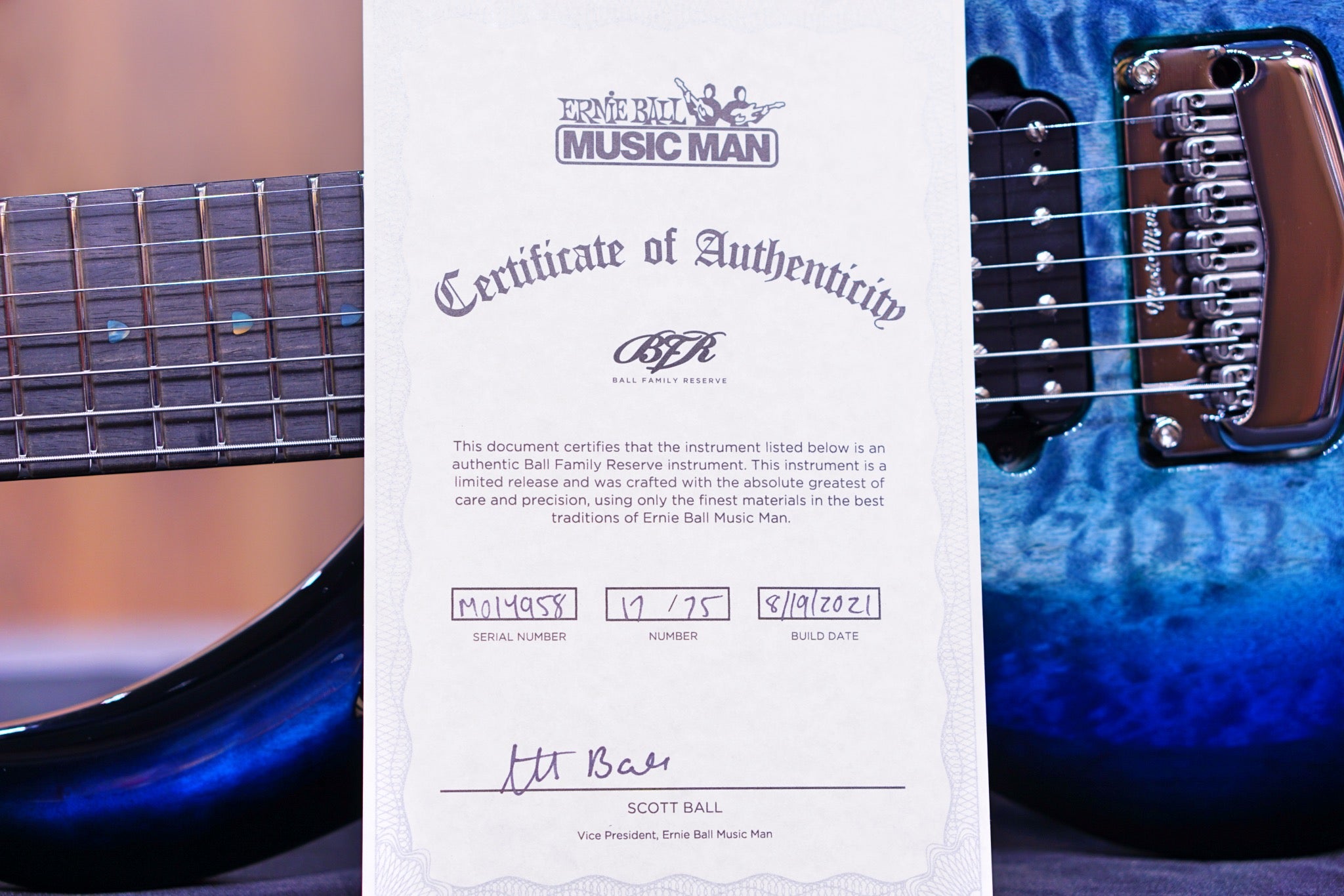 Ernie Ball Music Man John Petrucci Majesty 7  Hydrospace   m014958 - HIENDGUITAR   Musicman GUITAR