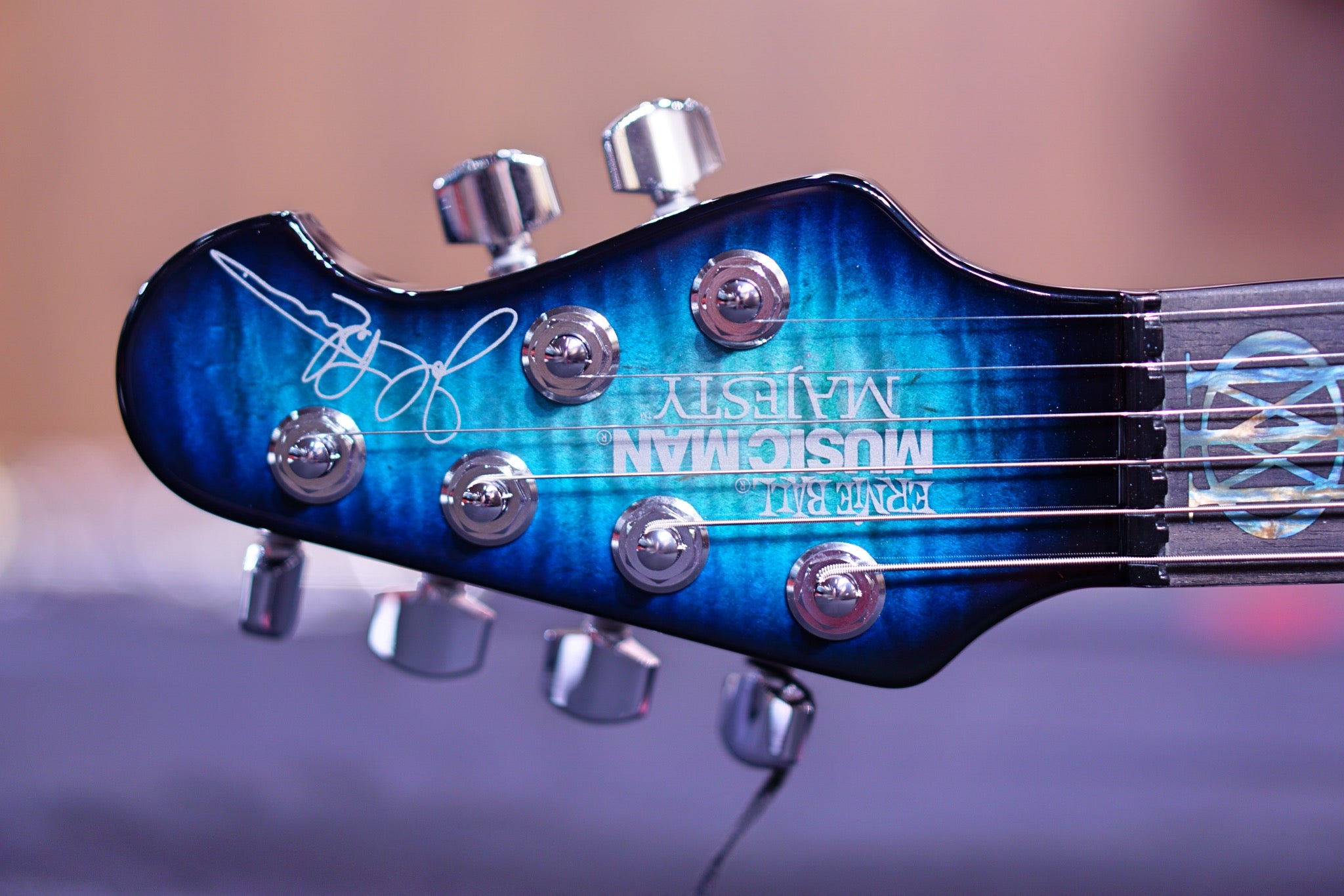 Ernie Ball Music Man John Petrucci Majesty Electric Guitar - Hydrospace with Ebony Fingerboard M014773 - HIENDGUITAR Musicman GUITAR