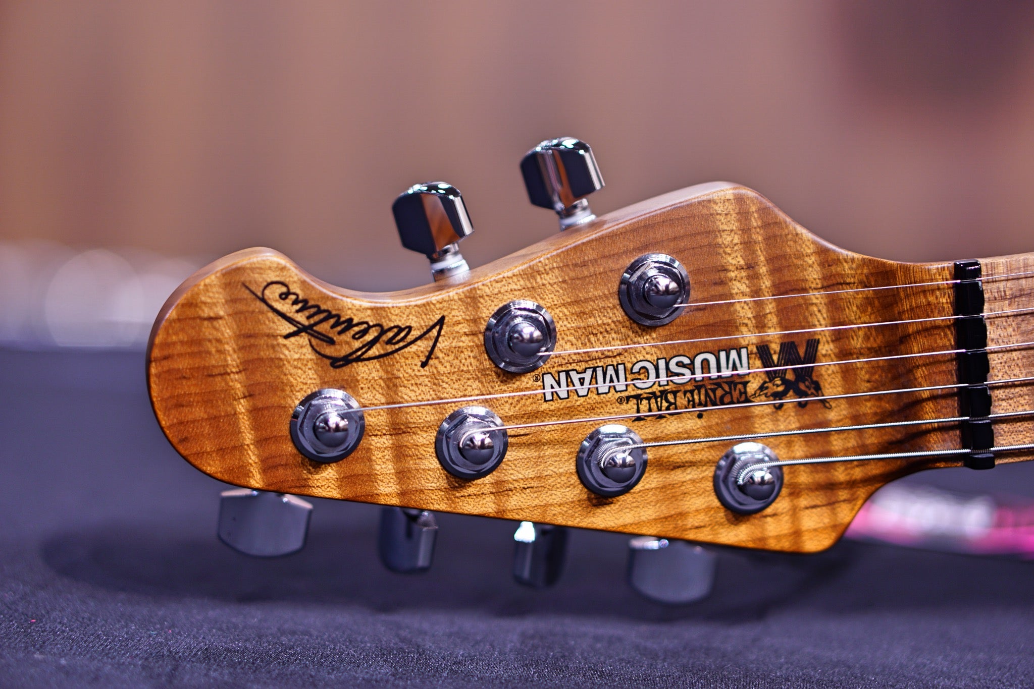 Ernie Ball Music Man Valentine Tremolo Electric Guitar - Tobacco Sparkle H00936 - HIENDGUITAR Musicman GUITAR