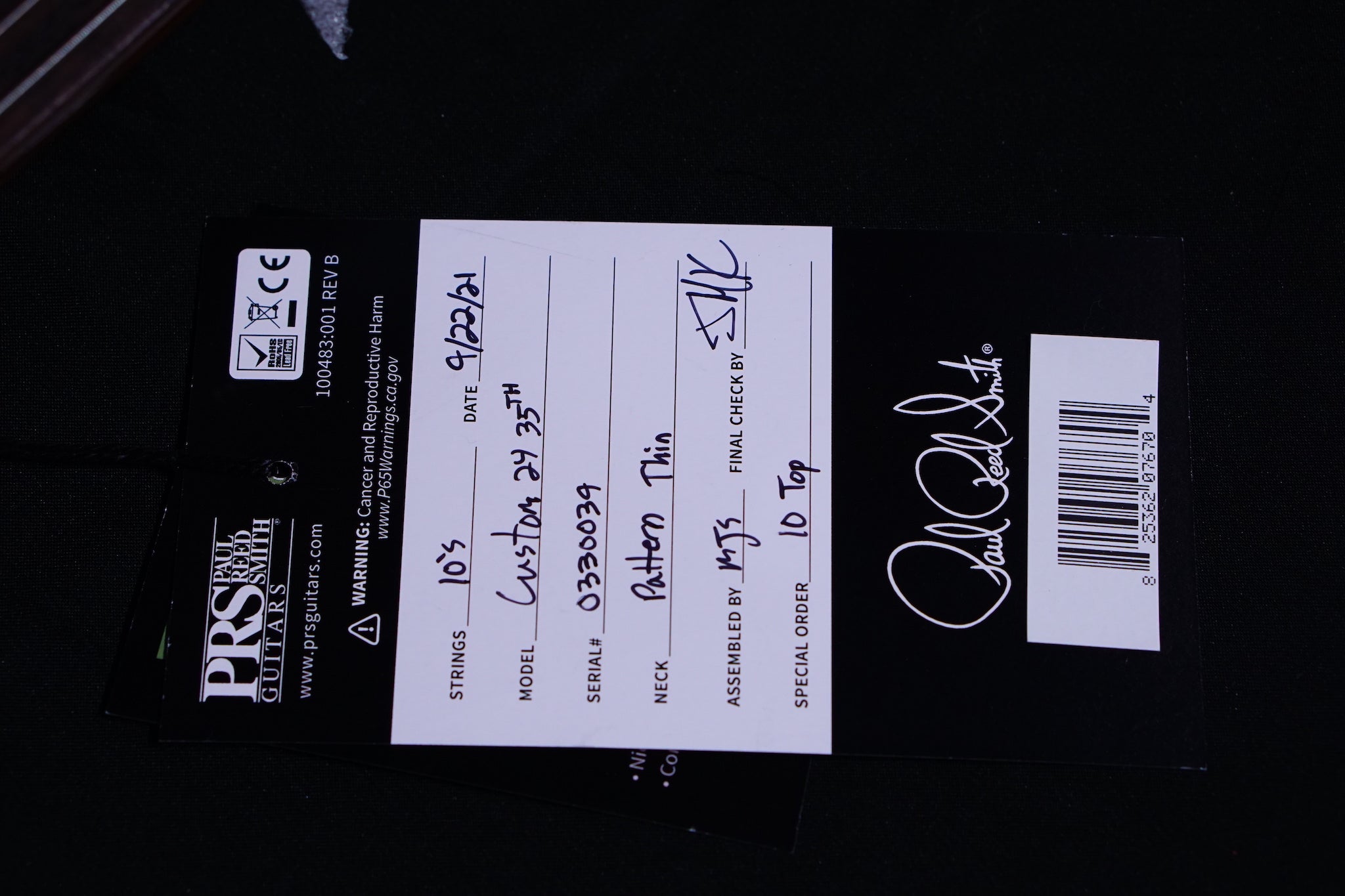 PRS 35th Anniversary Custom 24 - burn maple leaf 10top Thin Neck 0330039 - HIENDGUITAR PRS GUITAR