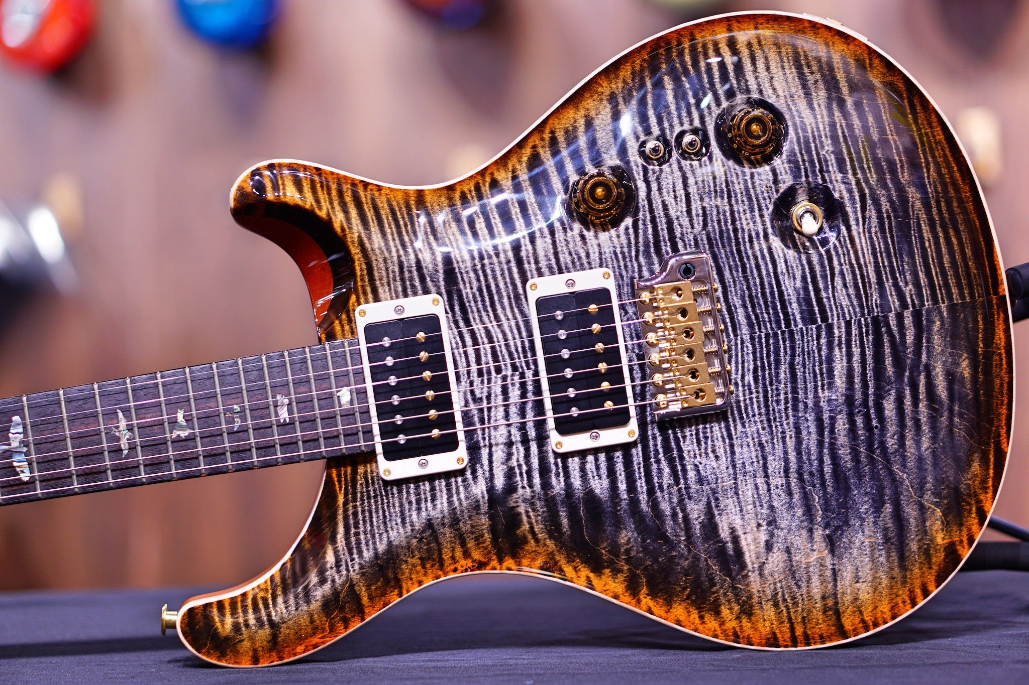 PRS 35th Anniversary Custom 24 - burn maple leaf 10top Thin Neck 0330039 - HIENDGUITAR PRS GUITAR