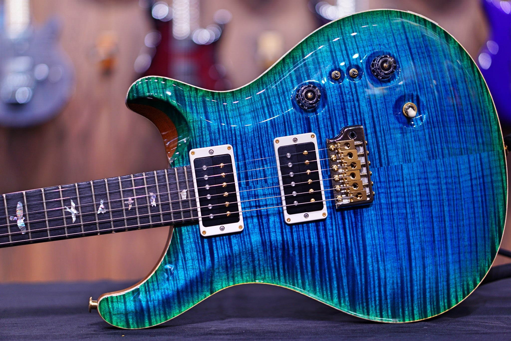 PRS 35th Anniversary Custom 24 - Matteo Verde 10top Regular Neck 0329292 - HIENDGUITAR PRS GUITAR