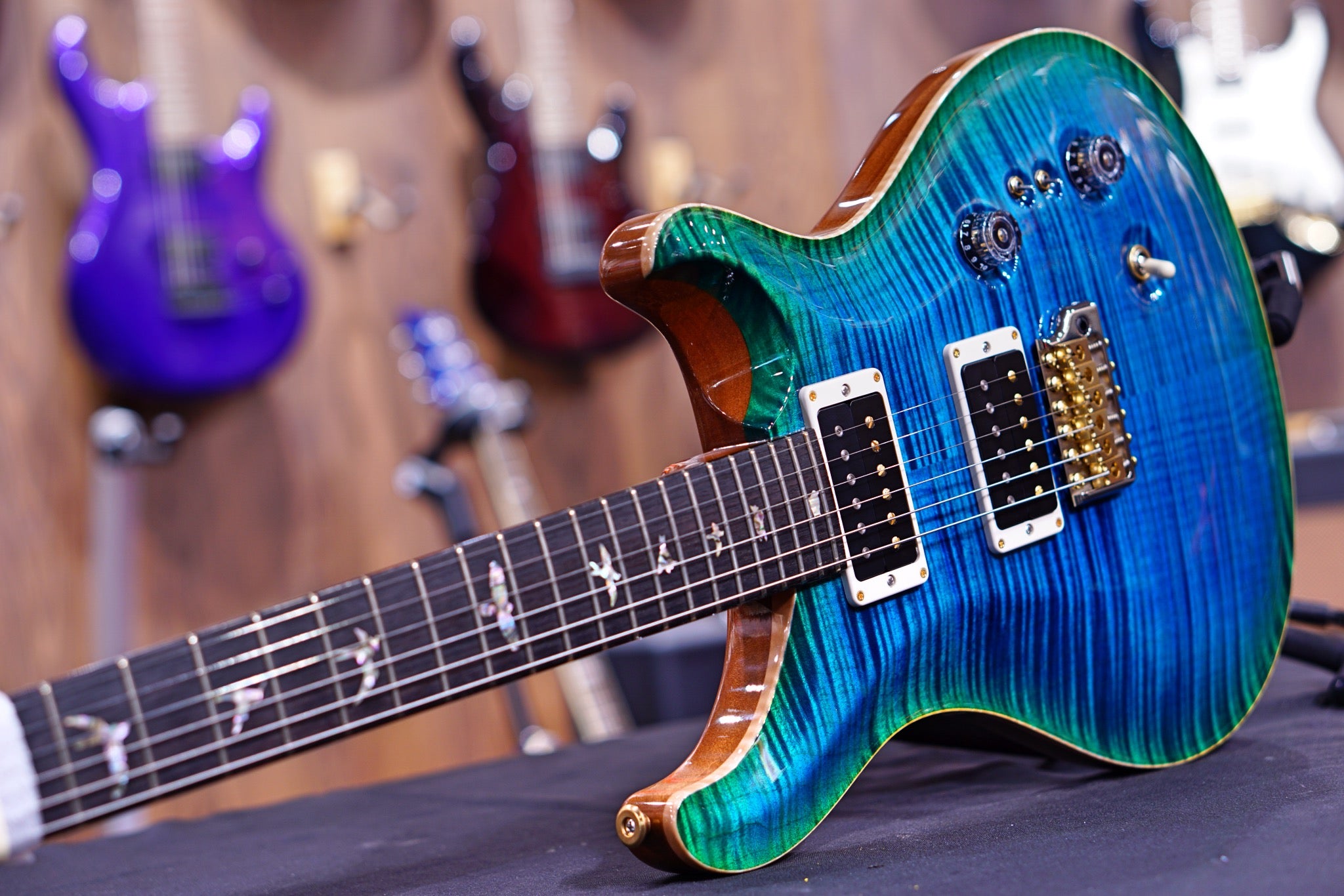 PRS 35th Anniversary Custom 24 - Matteo Verde 10top Regular Neck 0329292 - HIENDGUITAR PRS GUITAR
