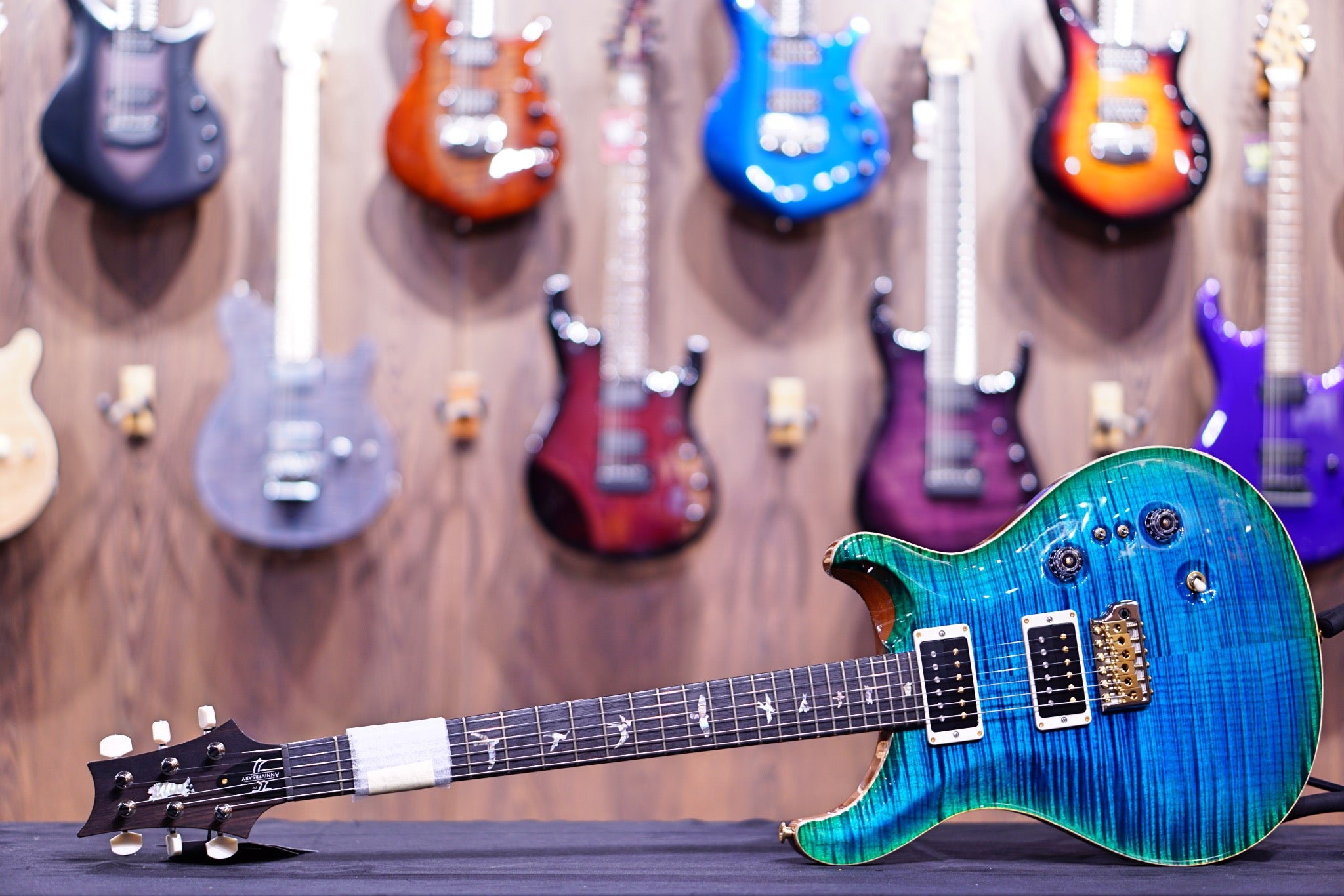 PRS 35th Anniversary Custom 24 - Matteo Verde 10top Regular Neck 0329292 - HIENDGUITAR PRS GUITAR