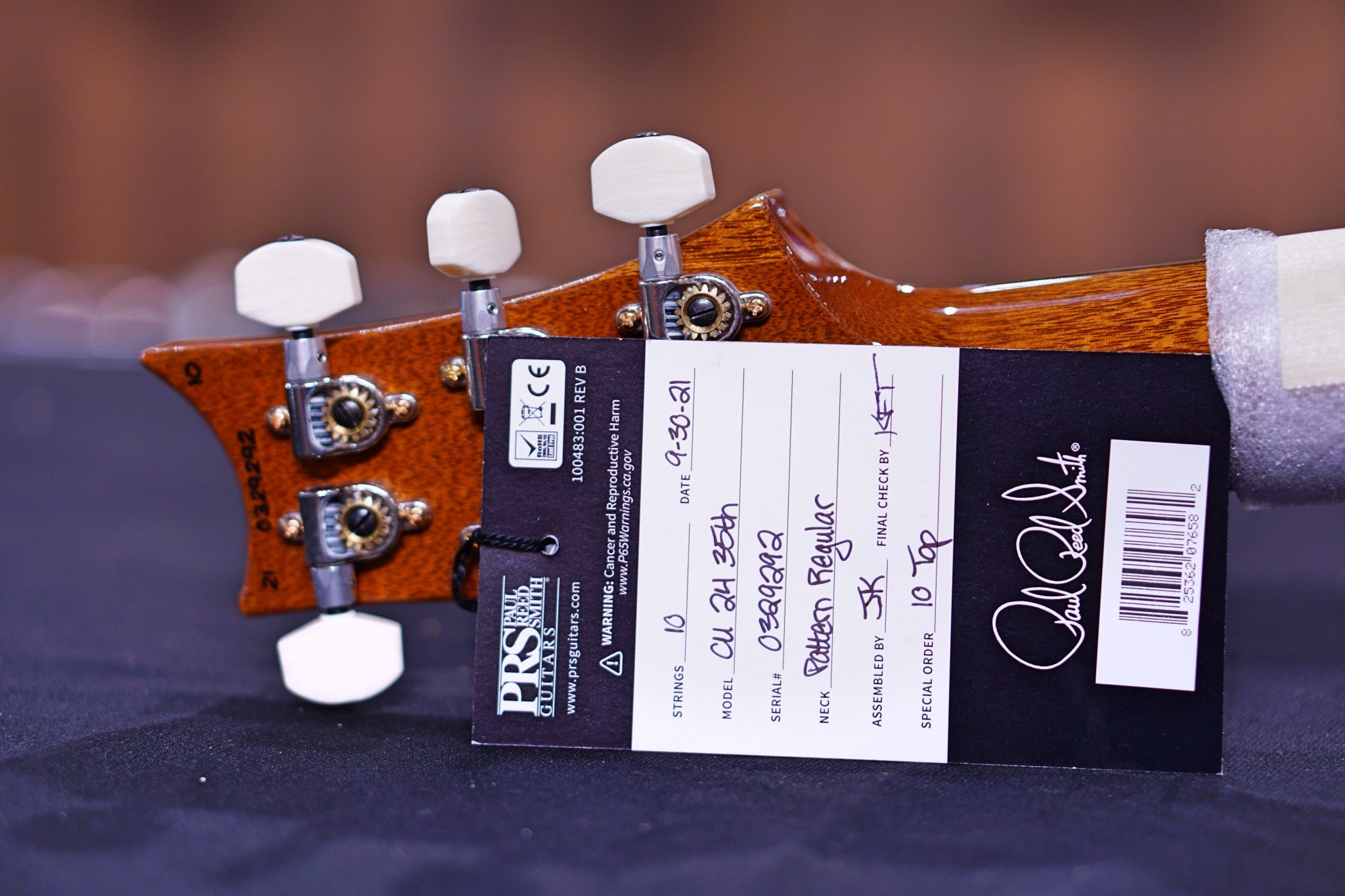 PRS 35th Anniversary Custom 24 - Matteo Verde 10top Regular Neck 0329292 - HIENDGUITAR PRS GUITAR