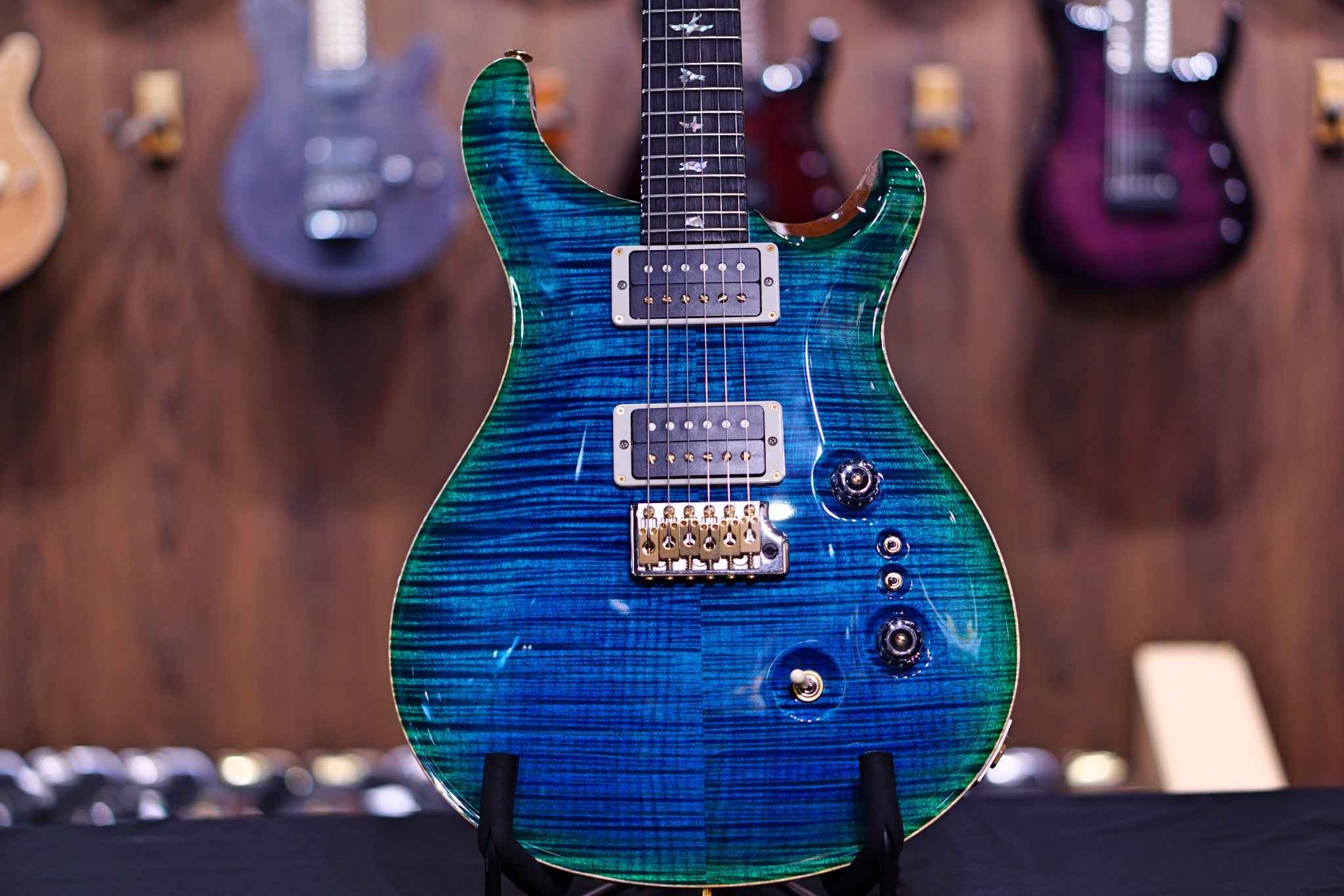 PRS 35th Anniversary Custom 24 - Matteo Verde 10top Regular Neck 0329292 - HIENDGUITAR PRS GUITAR