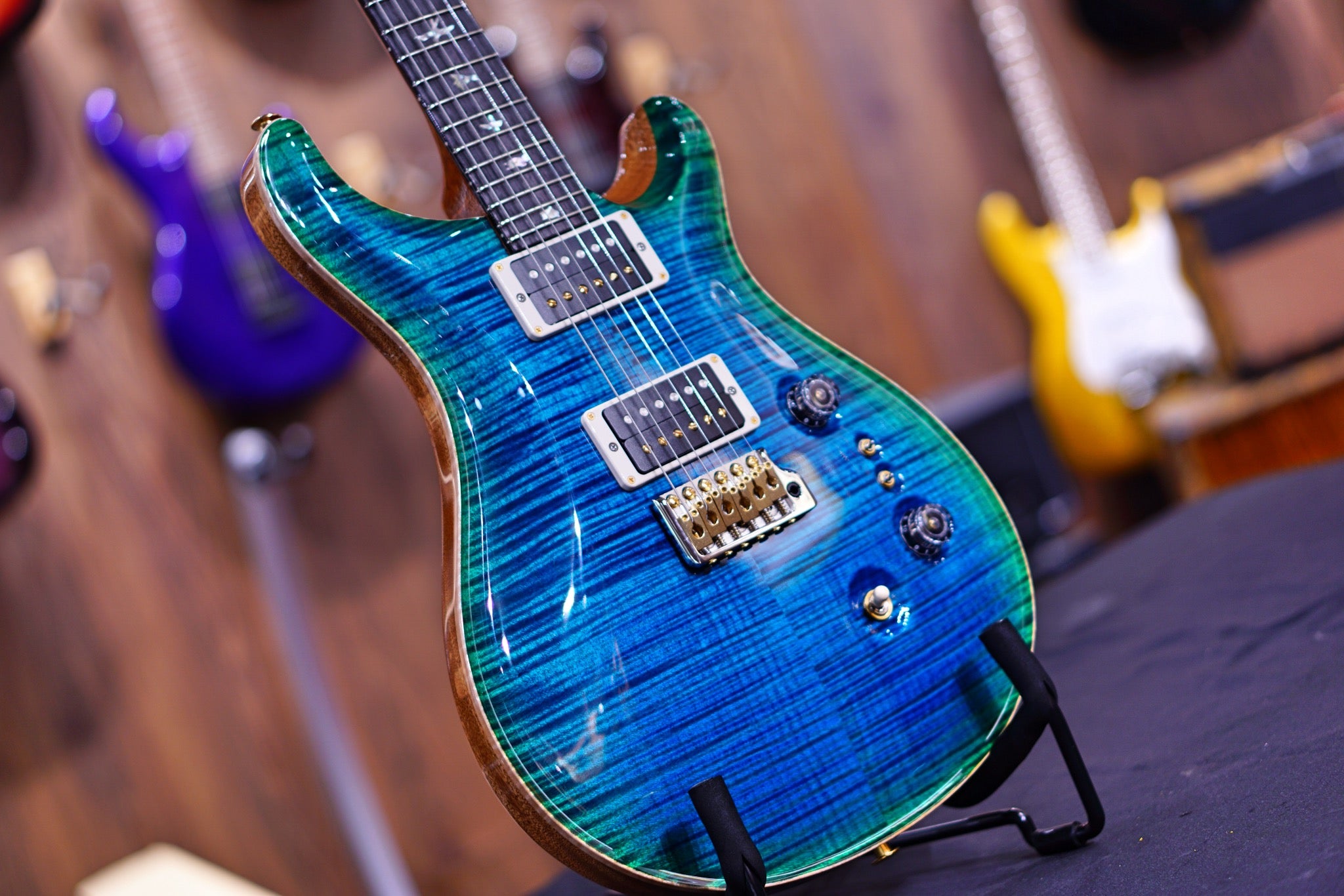 PRS 35th Anniversary Custom 24 - Matteo Verde 10top Regular Neck 0329292 - HIENDGUITAR PRS GUITAR