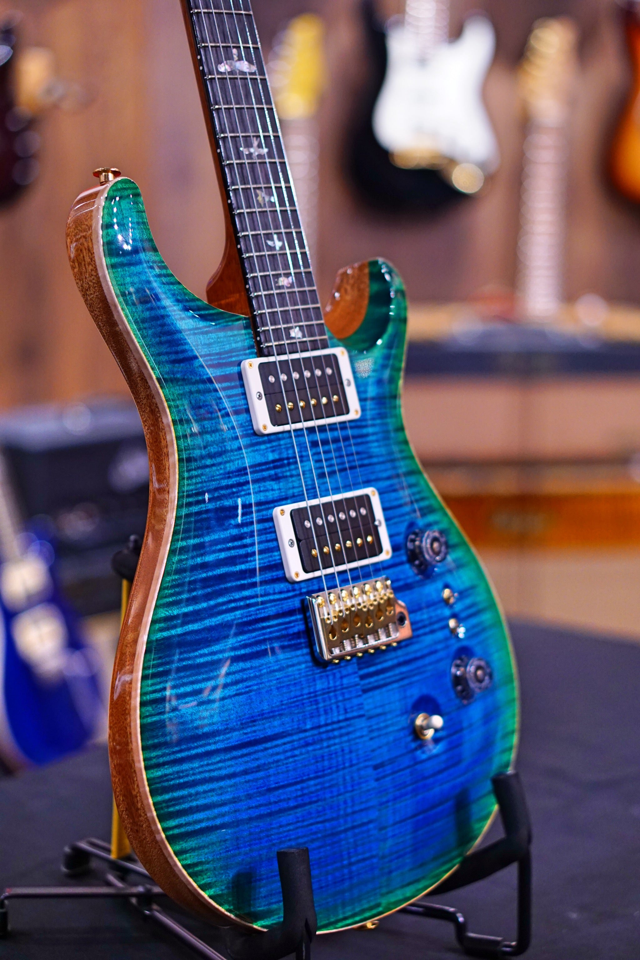 PRS 35th Anniversary Custom 24 - Matteo Verde 10top Regular Neck 0329292 - HIENDGUITAR PRS GUITAR