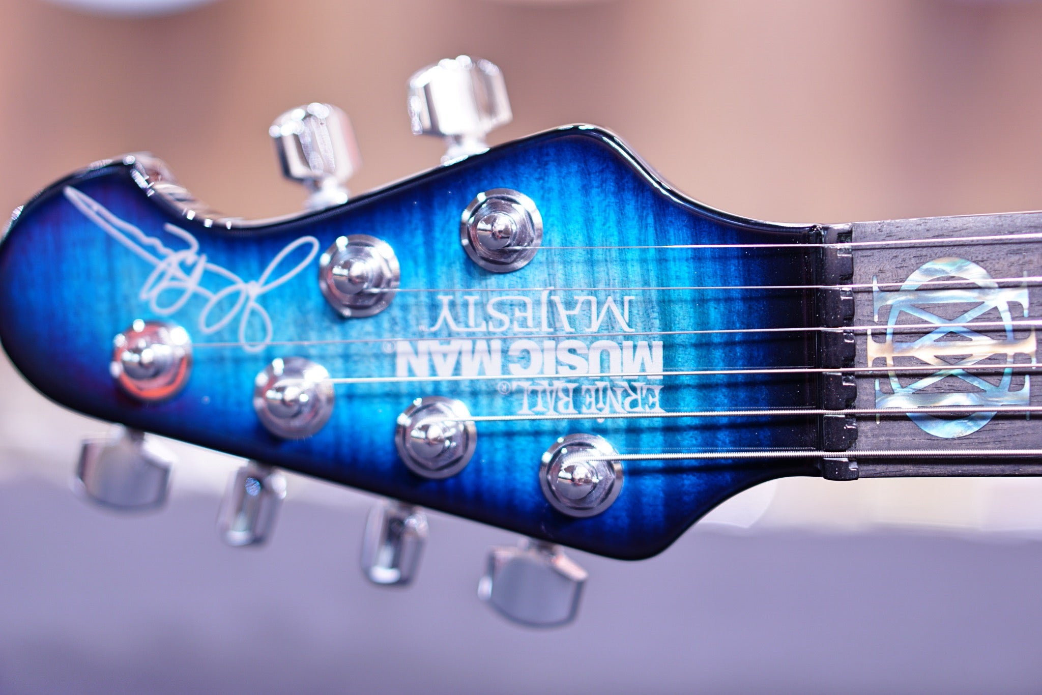 Ernie Ball Music Man John Petrucci Majesty Electric Guitar - Hydrospace with Ebony Fingerboard M014922 - HIENDGUITAR Musicman GUITAR