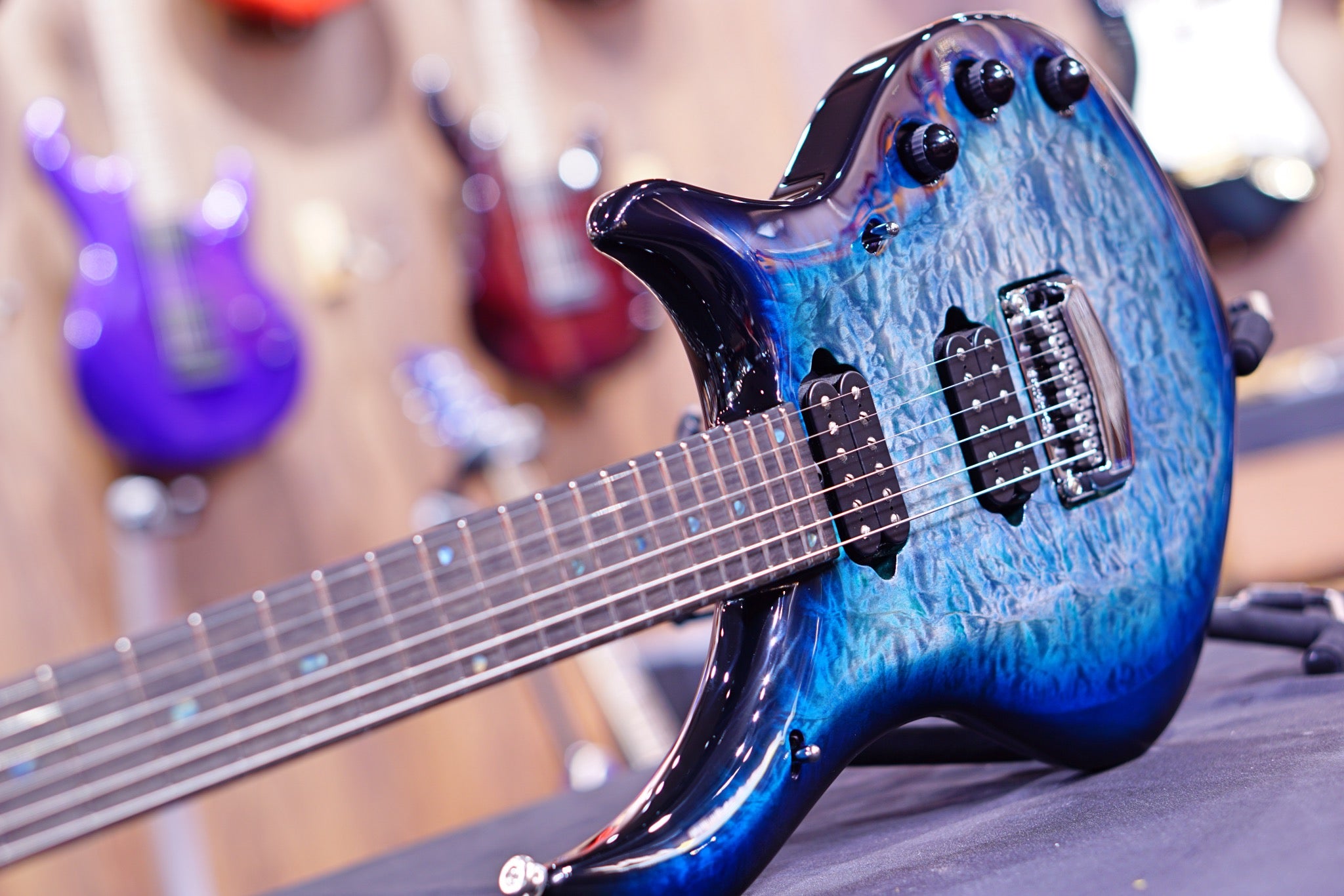 Ernie Ball Music Man John Petrucci Majesty Electric Guitar - Hydrospace with Ebony Fingerboard M014922 - HIENDGUITAR Musicman GUITAR