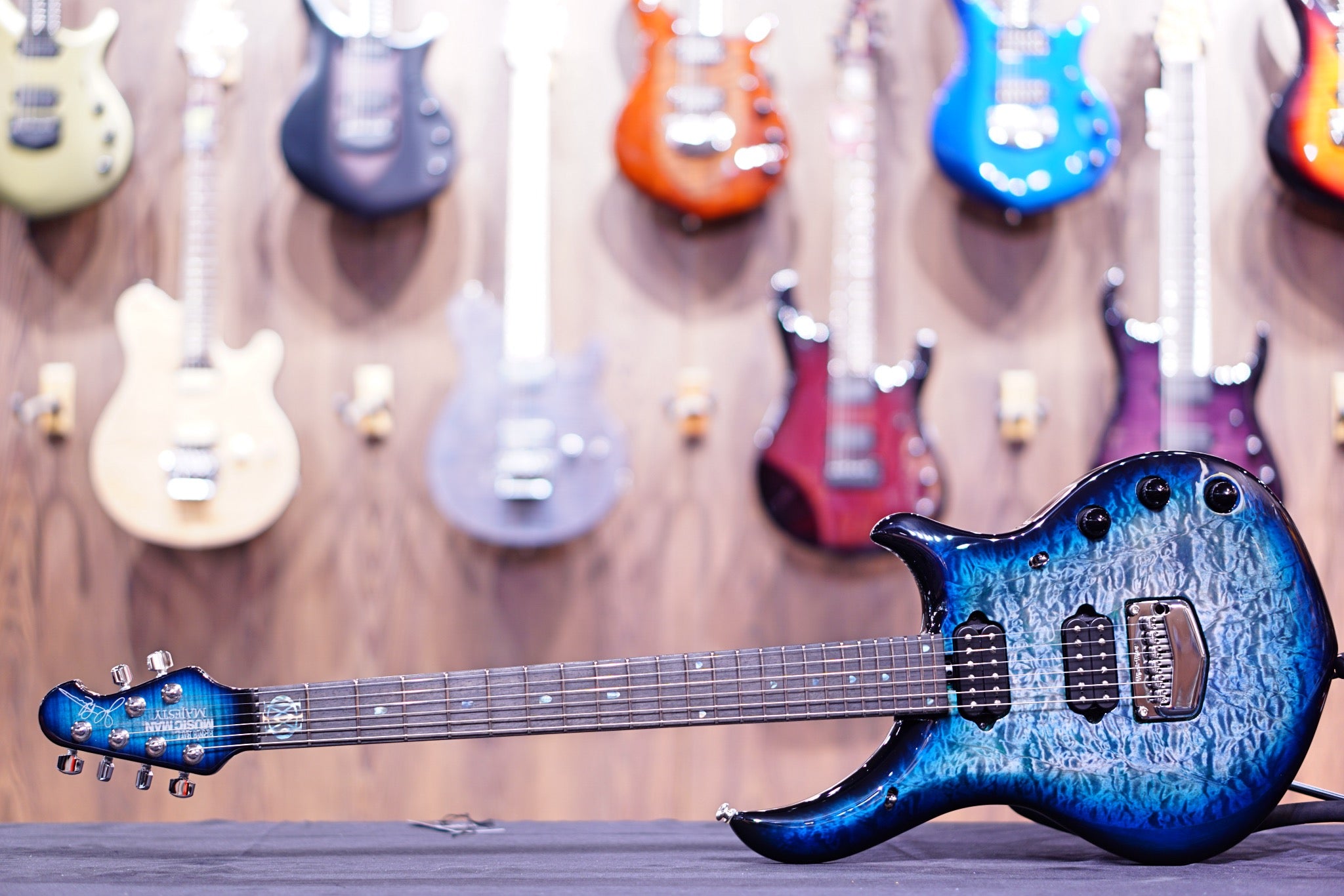 Ernie Ball Music Man John Petrucci Majesty Electric Guitar - Hydrospace with Ebony Fingerboard M014922 - HIENDGUITAR Musicman GUITAR