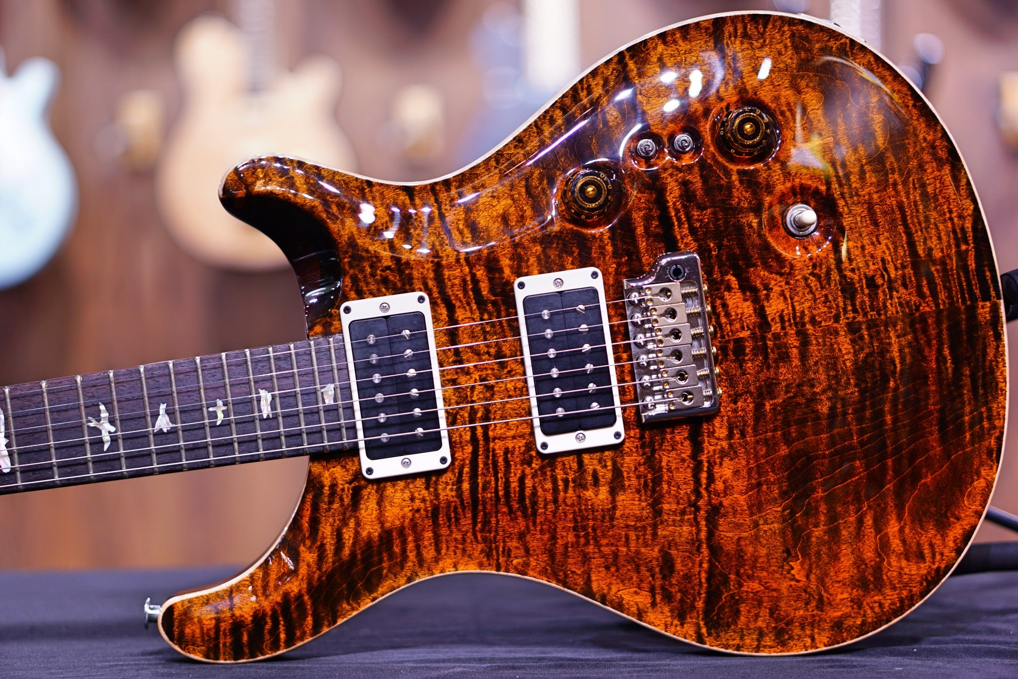 PRS 35th Anniversary Custom 24 - yellow tiger with Pattern Regular Neck 0328844 - HIENDGUITAR PRS GUITAR