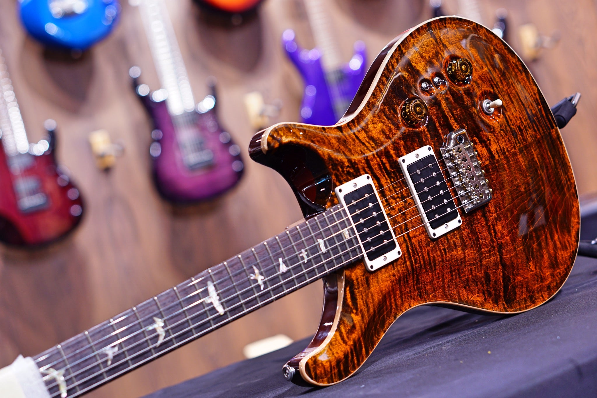 PRS 35th Anniversary Custom 24 - yellow tiger with Pattern Regular Neck 0328844 - HIENDGUITAR PRS GUITAR