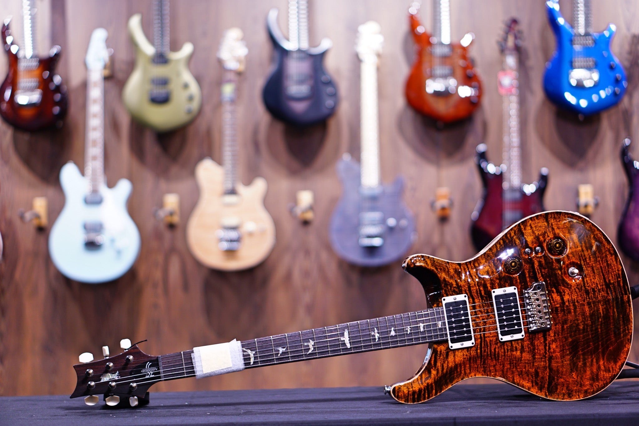 PRS 35th Anniversary Custom 24 - yellow tiger with Pattern Regular Neck 0328844 - HIENDGUITAR PRS GUITAR