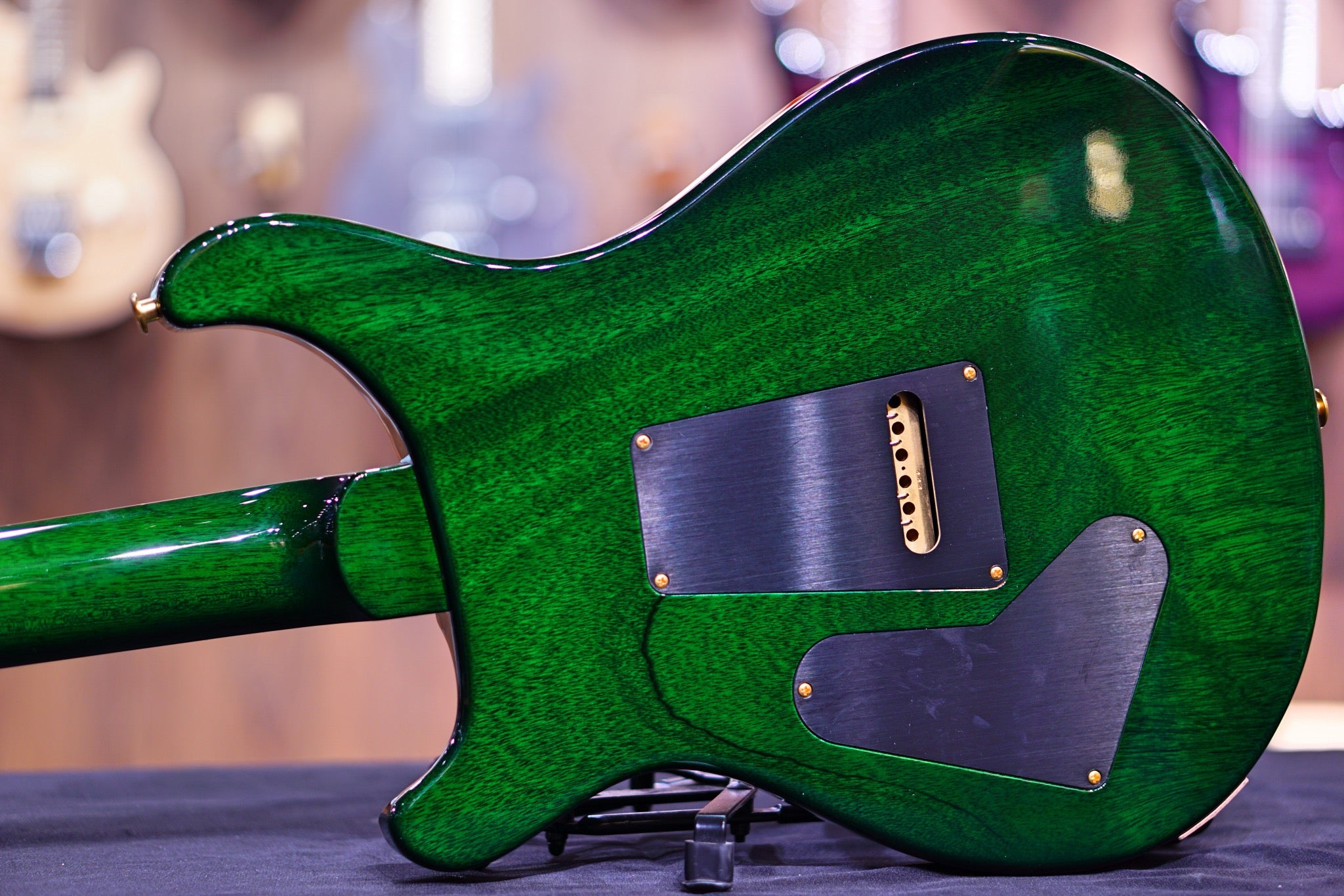 PRS 35th Anniversary Custom 24 - Obsidian Green Burst Hybrid 10top Regular Neck 0328960 - HIENDGUITAR PRS GUITAR