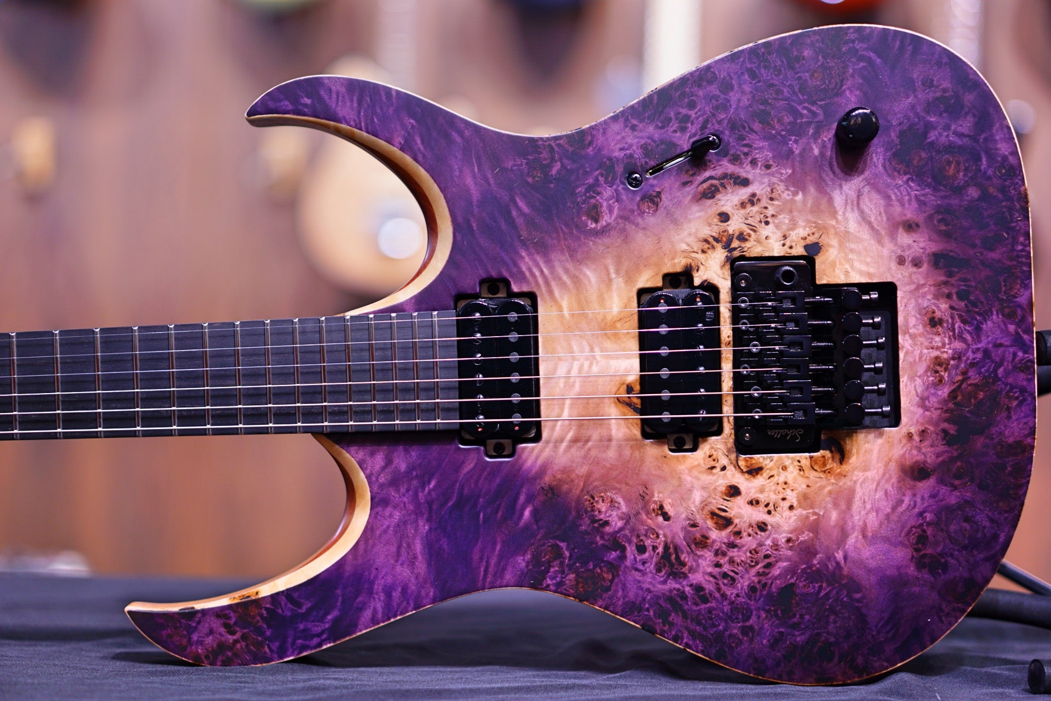 Mayones Duvell Elite Pro 6 Trans natural fade purple burst out satine DF2108606 - HIENDGUITAR mayones GUITAR