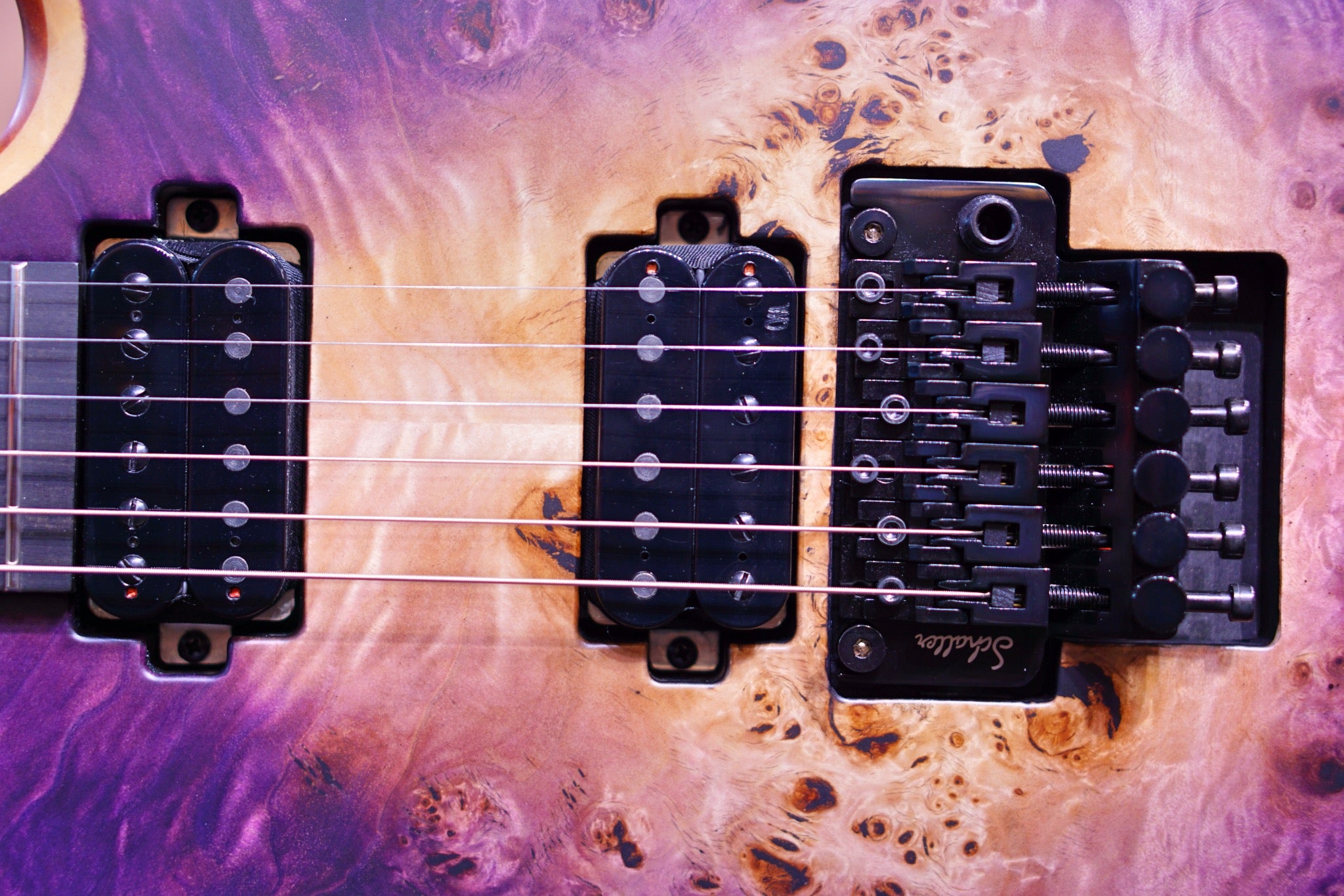 Mayones Duvell Elite Pro 6 Trans natural fade purple burst out satine DF2108606 - HIENDGUITAR mayones GUITAR