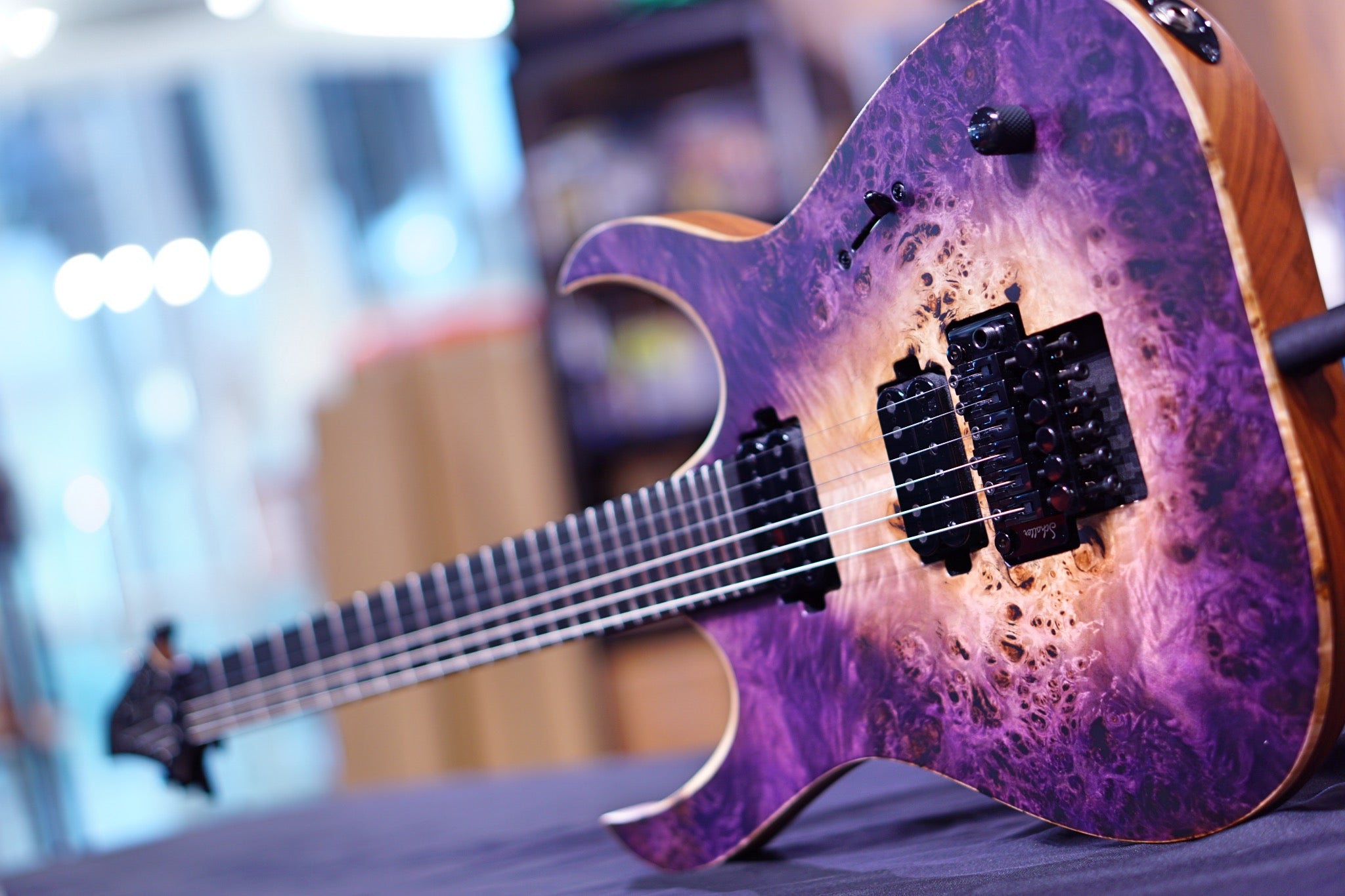 Mayones Duvell Elite Pro 6 Trans natural fade purple burst out satine DF2108606 - HIENDGUITAR mayones GUITAR