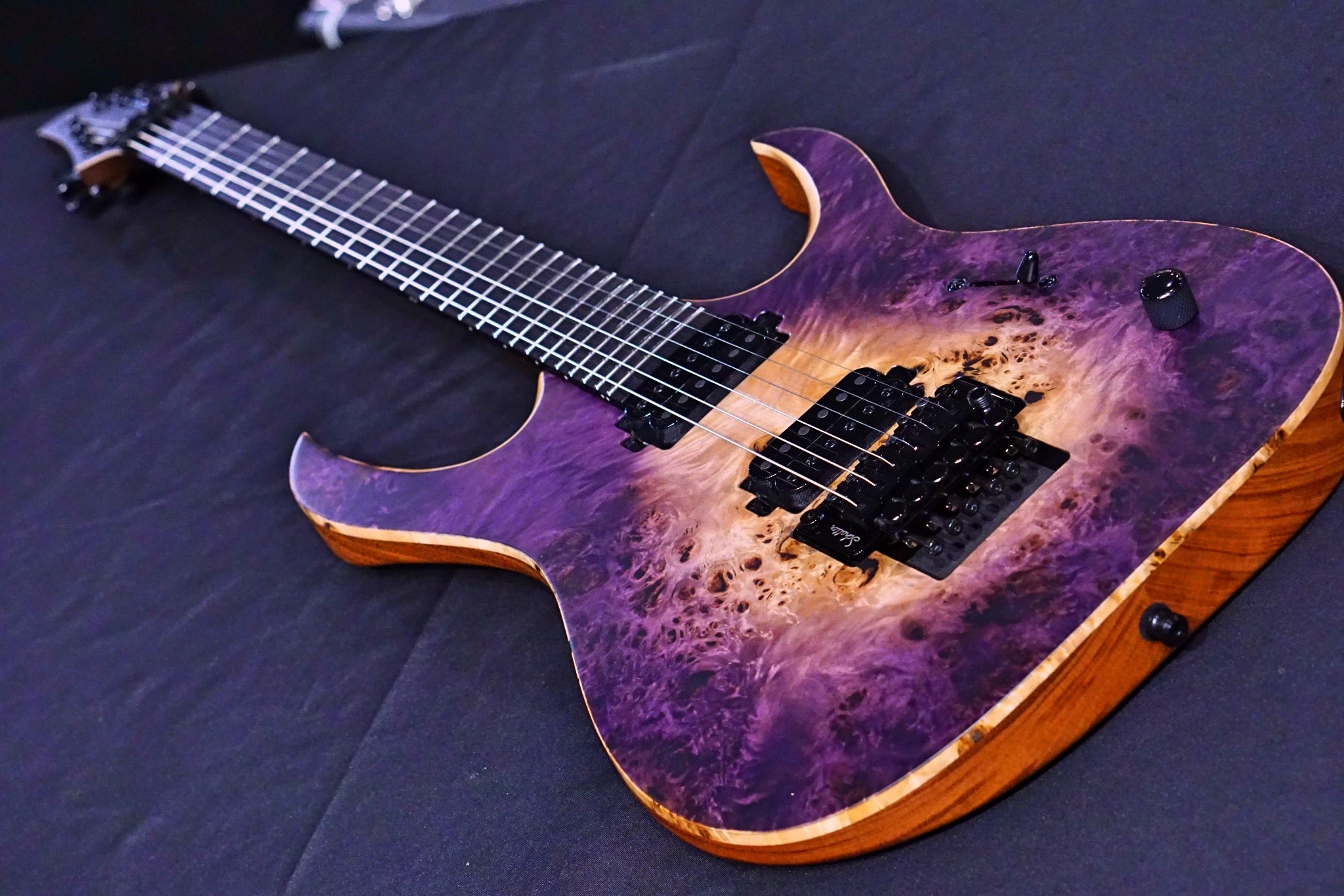 Mayones Duvell Elite Pro 6 Trans natural fade purple burst out satine DF2108606 - HIENDGUITAR mayones GUITAR
