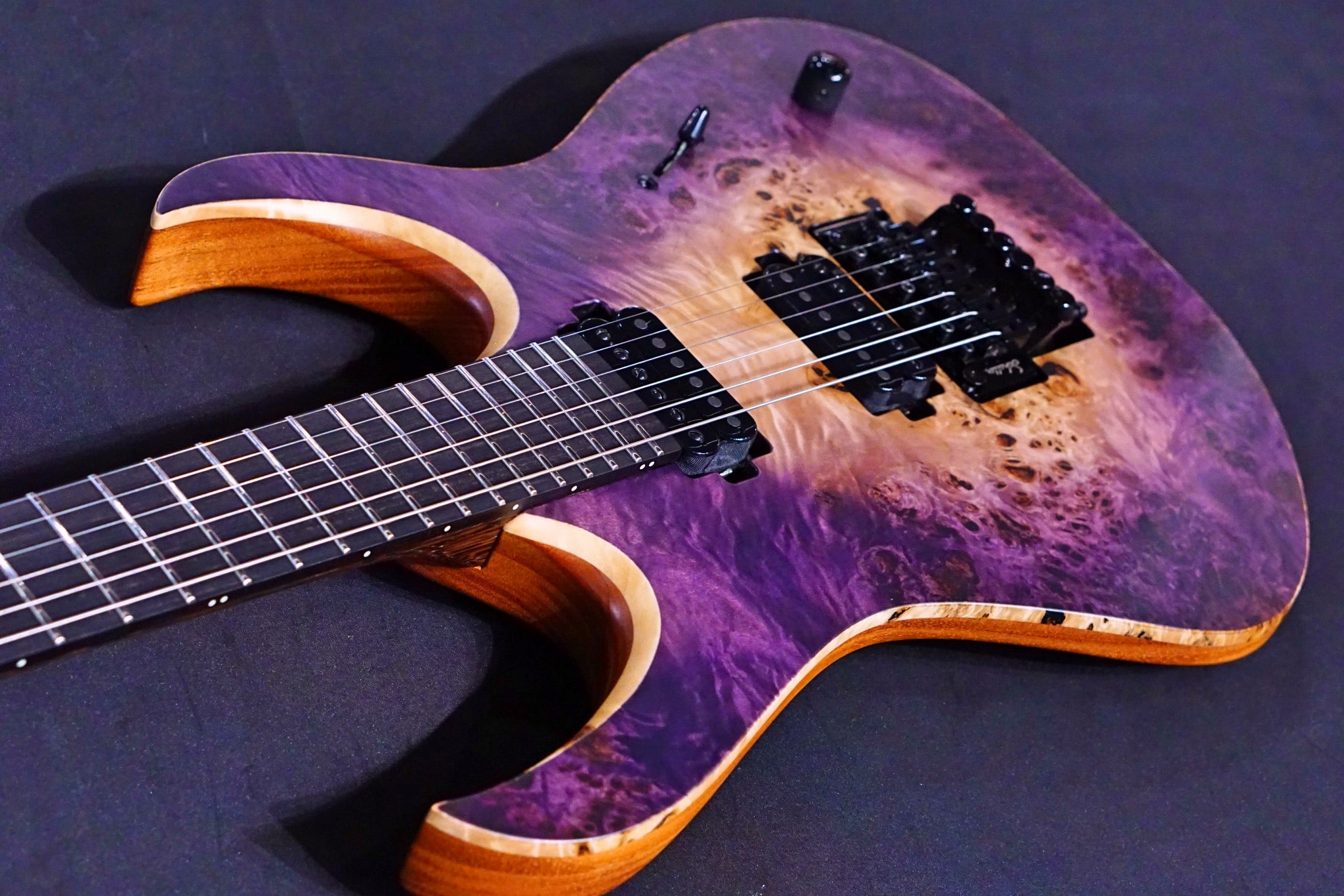 Mayones Duvell Elite Pro 6 Trans natural fade purple burst out satine DF2108606 - HIENDGUITAR mayones GUITAR