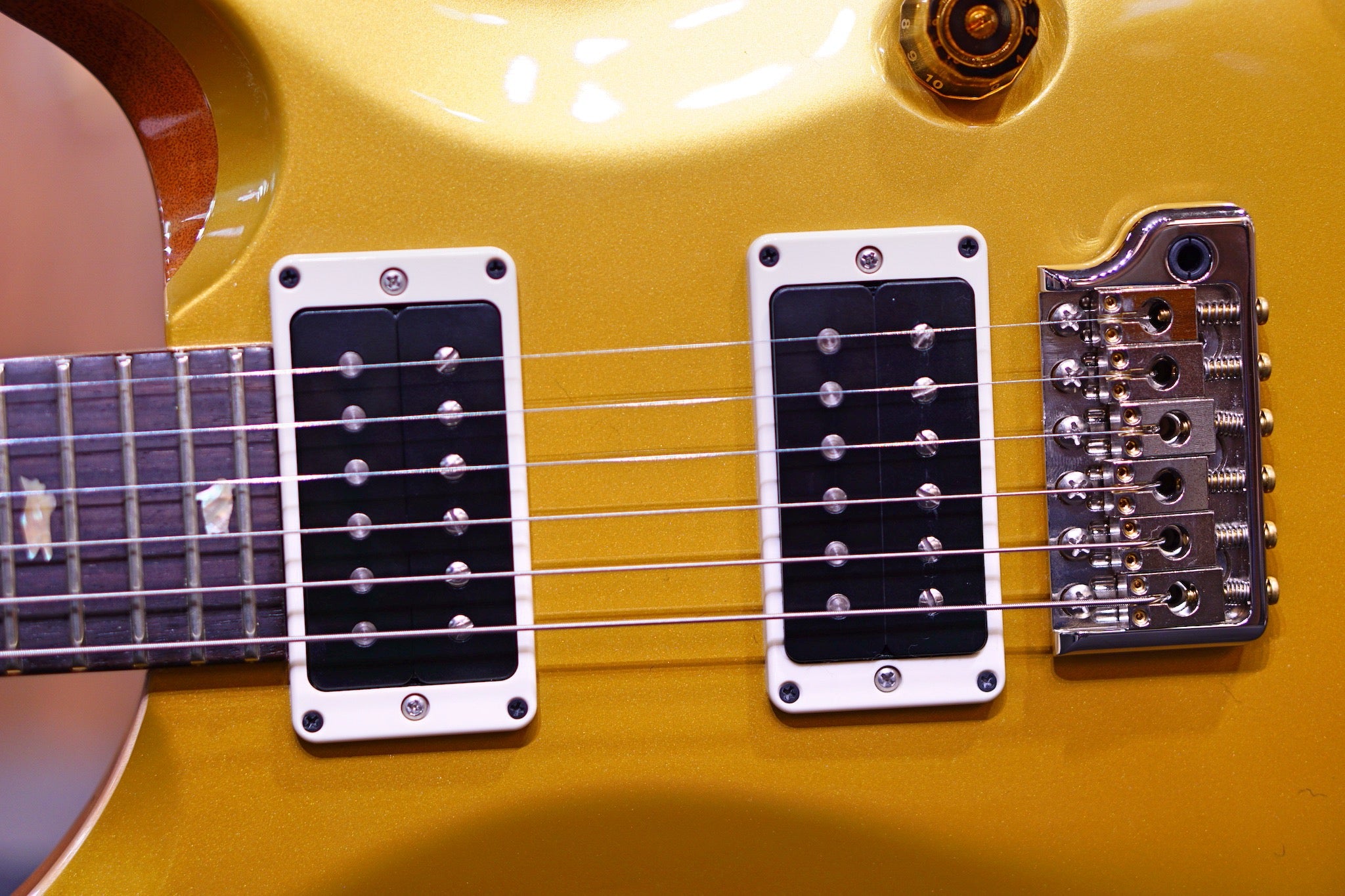 PRS 35th Anniversary Custom 24 - Gold Top with Pattern Regular Neck 0327742 - HIENDGUITAR PRS GUITAR