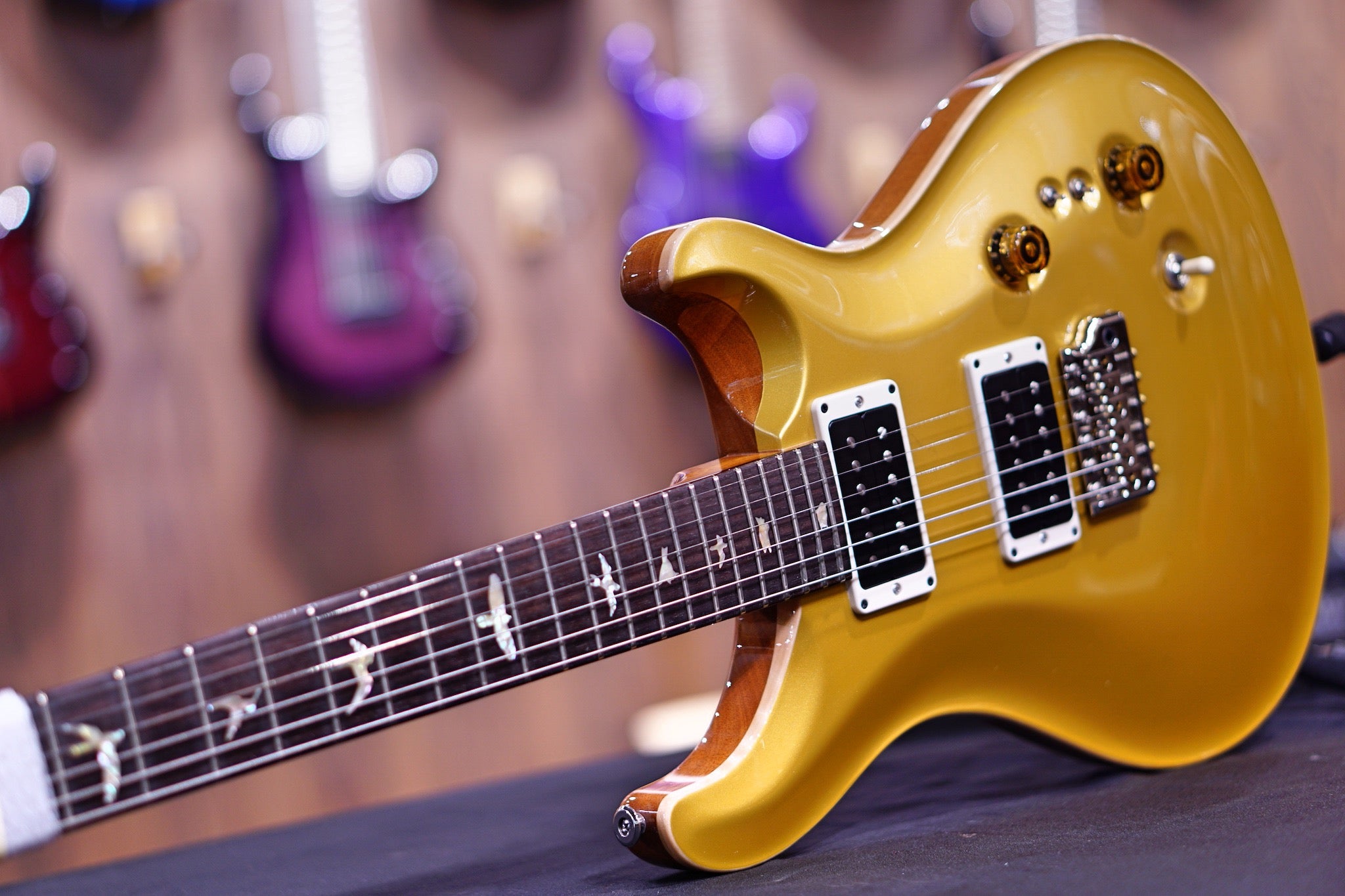PRS 35th Anniversary Custom 24 - Gold Top with Pattern Regular Neck 0327742 - HIENDGUITAR PRS GUITAR