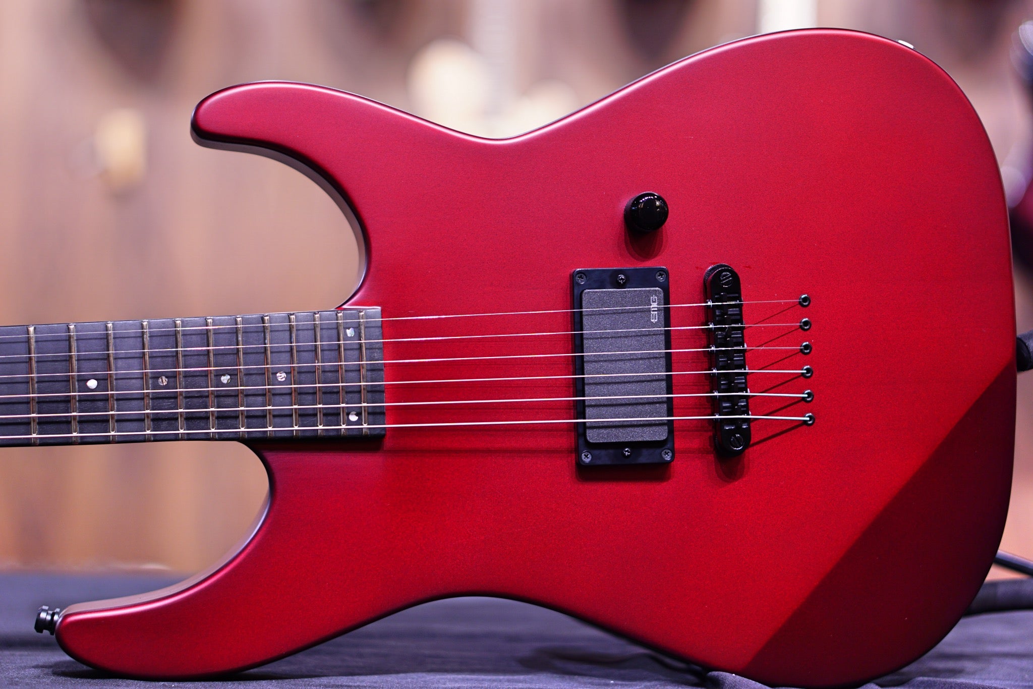 ESP E-II M-I THRU NT DEEP CANDY APPLE RED ES8233203 - HIENDGUITAR E-II GUITAR