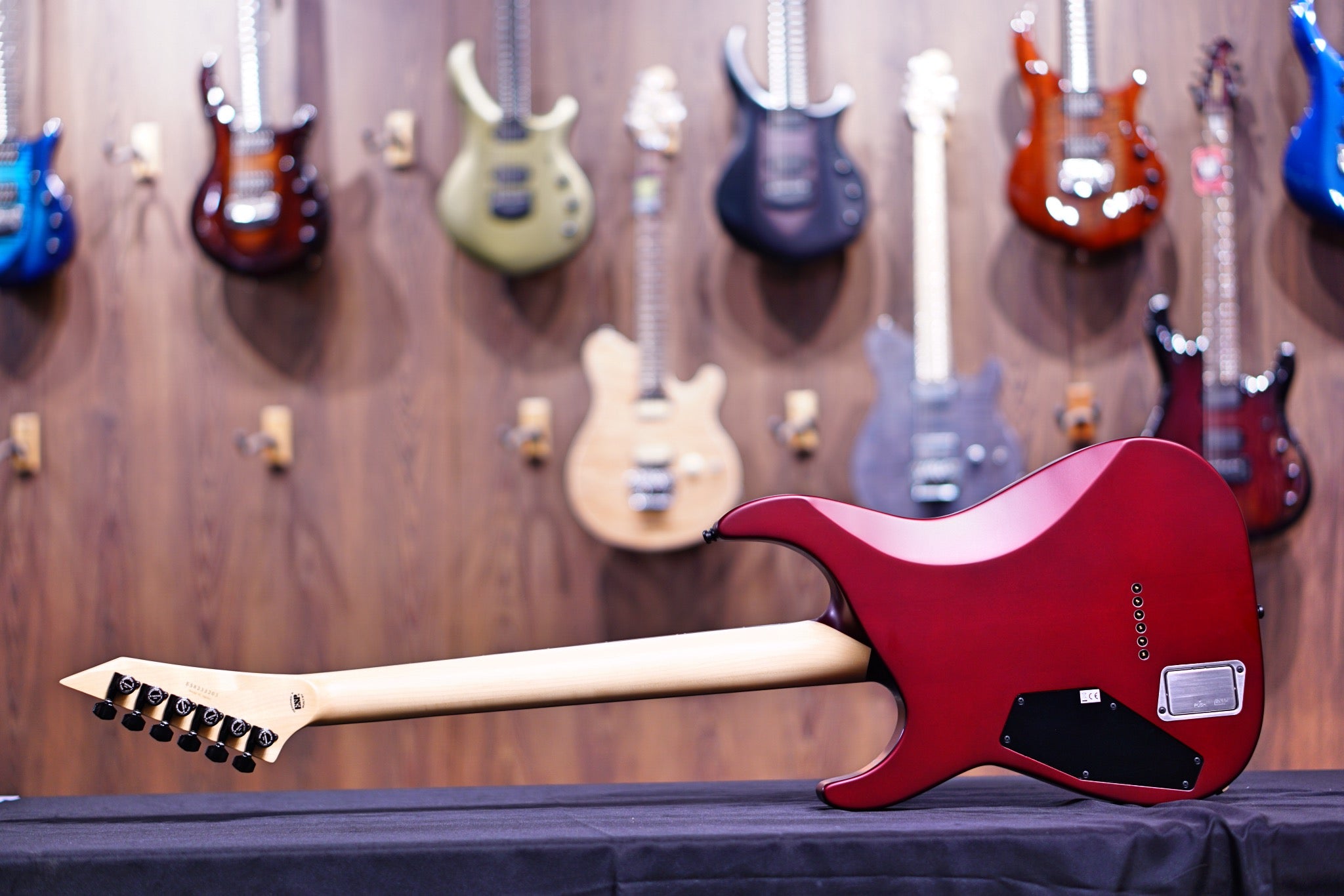 ESP E-II M-I THRU NT DEEP CANDY APPLE RED ES8233203 - HIENDGUITAR E-II GUITAR