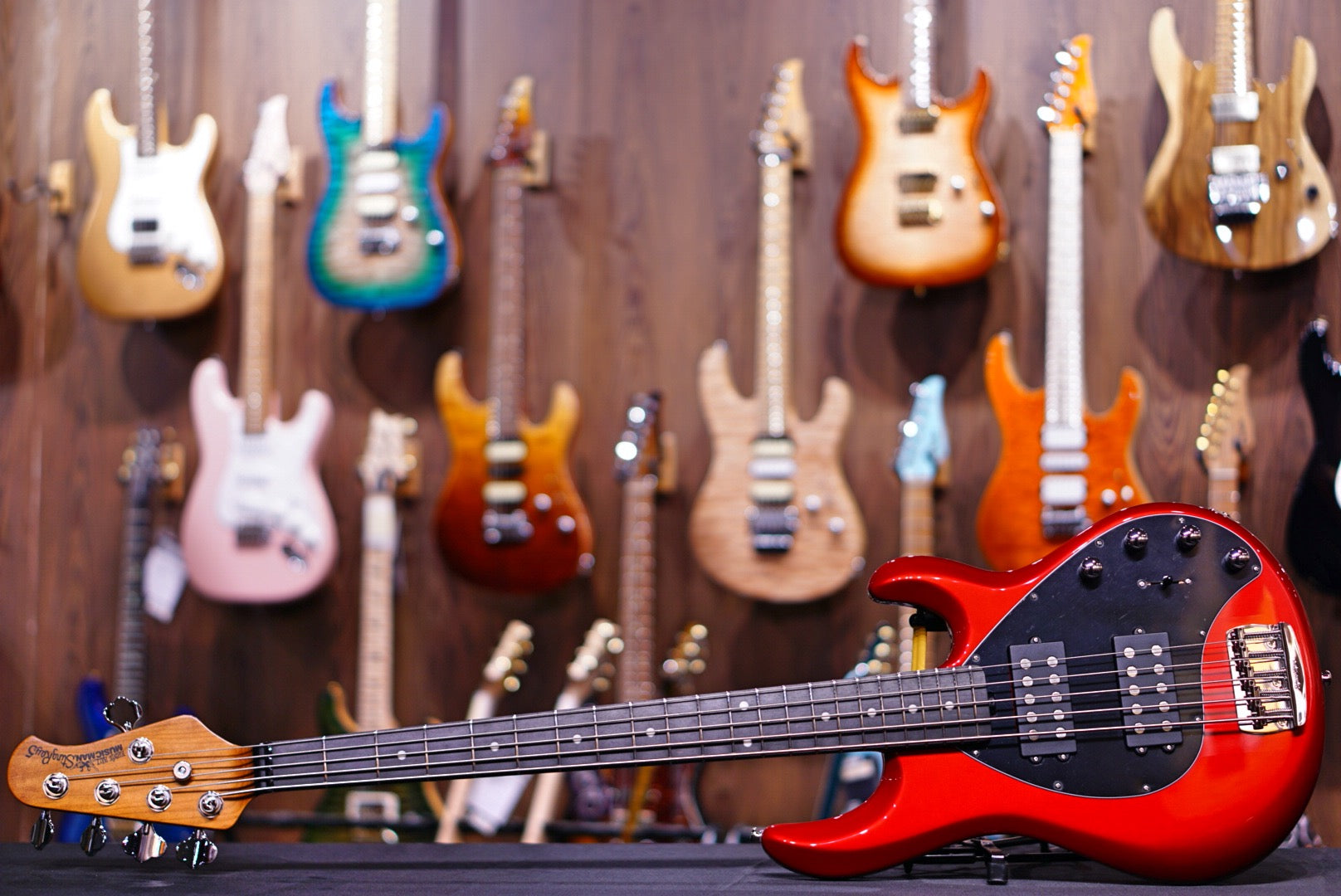 Ernie Ball Music Man StingRay Special 5 HH Bass Guitar - Ghost Pepper F88318 - HIENDGUITAR Musicman bass