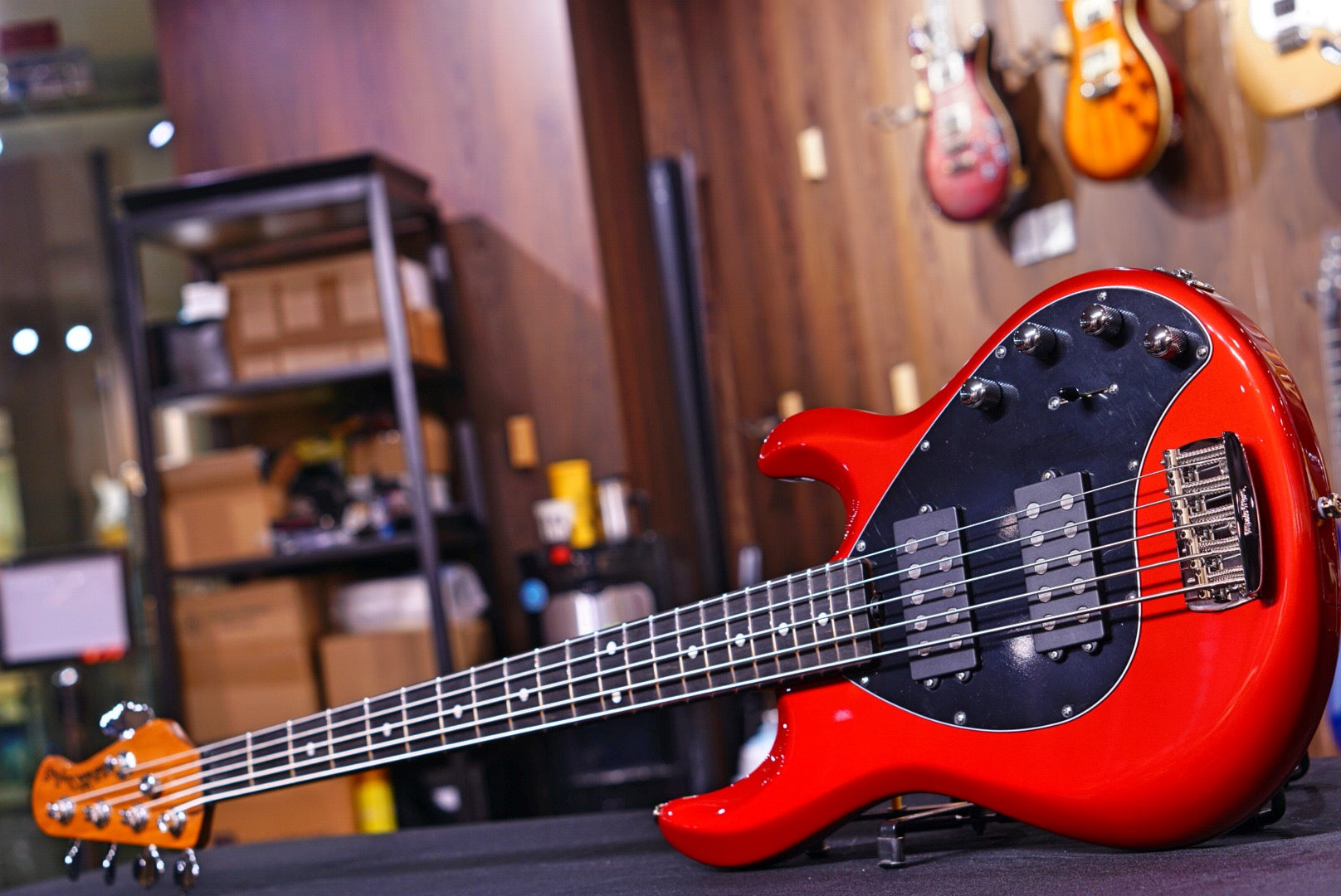 Ernie Ball Music Man StingRay Special 5 HH Bass Guitar - Ghost Pepper F88318 - HIENDGUITAR Musicman bass