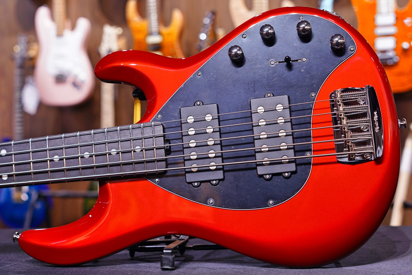 Ernie Ball Music Man StingRay Special 5 HH Bass Guitar - Ghost Pepper F88318 - HIENDGUITAR Musicman bass
