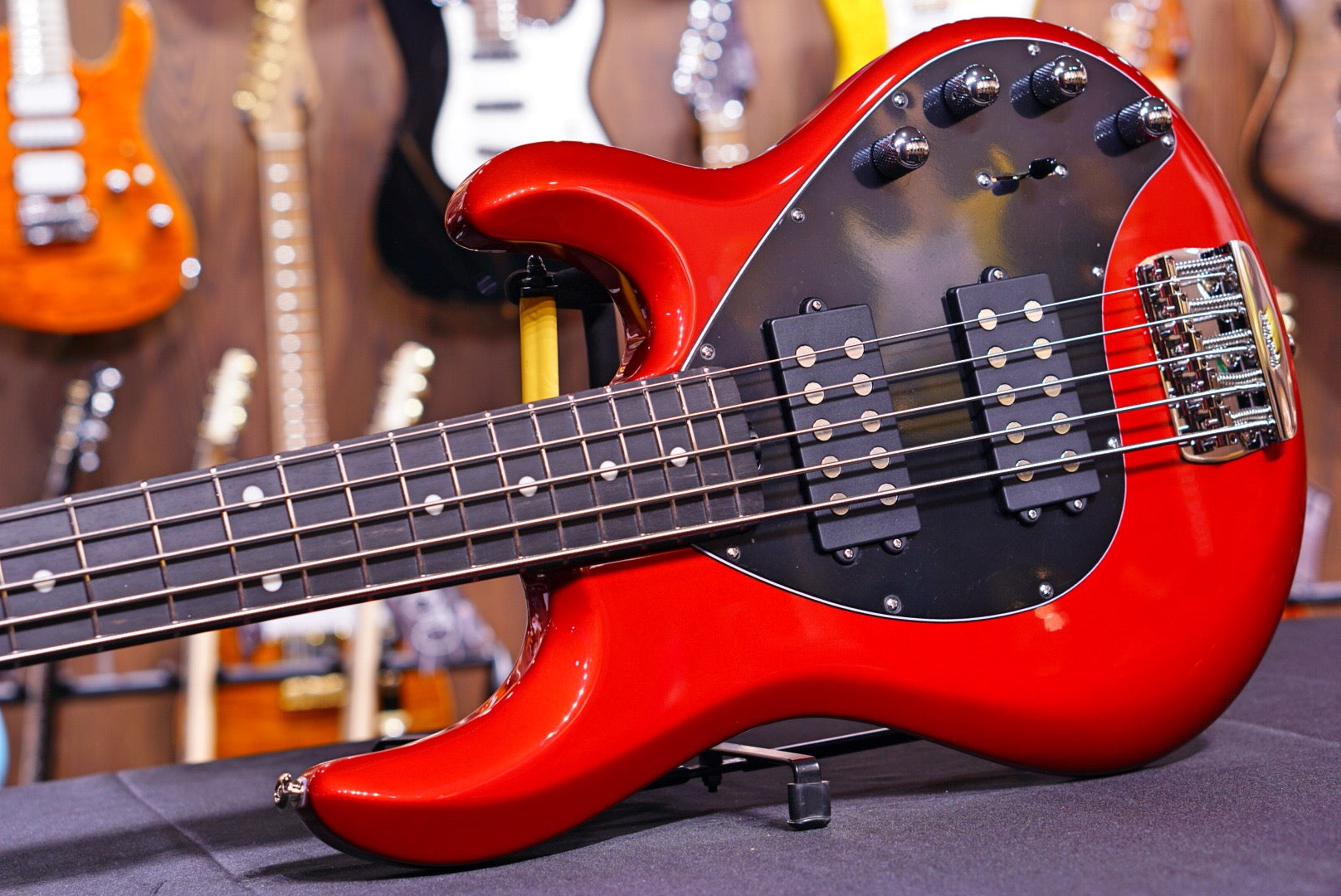 Ernie Ball Music Man StingRay Special 5 HH Bass Guitar - Ghost Pepper F88318 - HIENDGUITAR Musicman bass