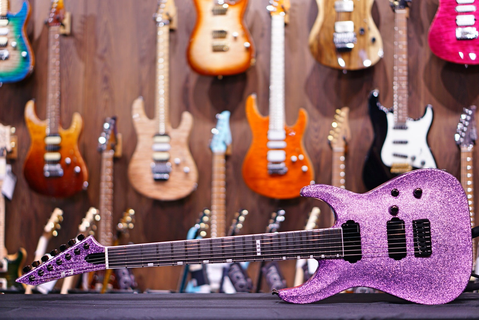 ESP E-II Horizon NT-7B Hipshot - Purple Sparkle ES8996193 - HIENDGUITAR E-II GUITAR