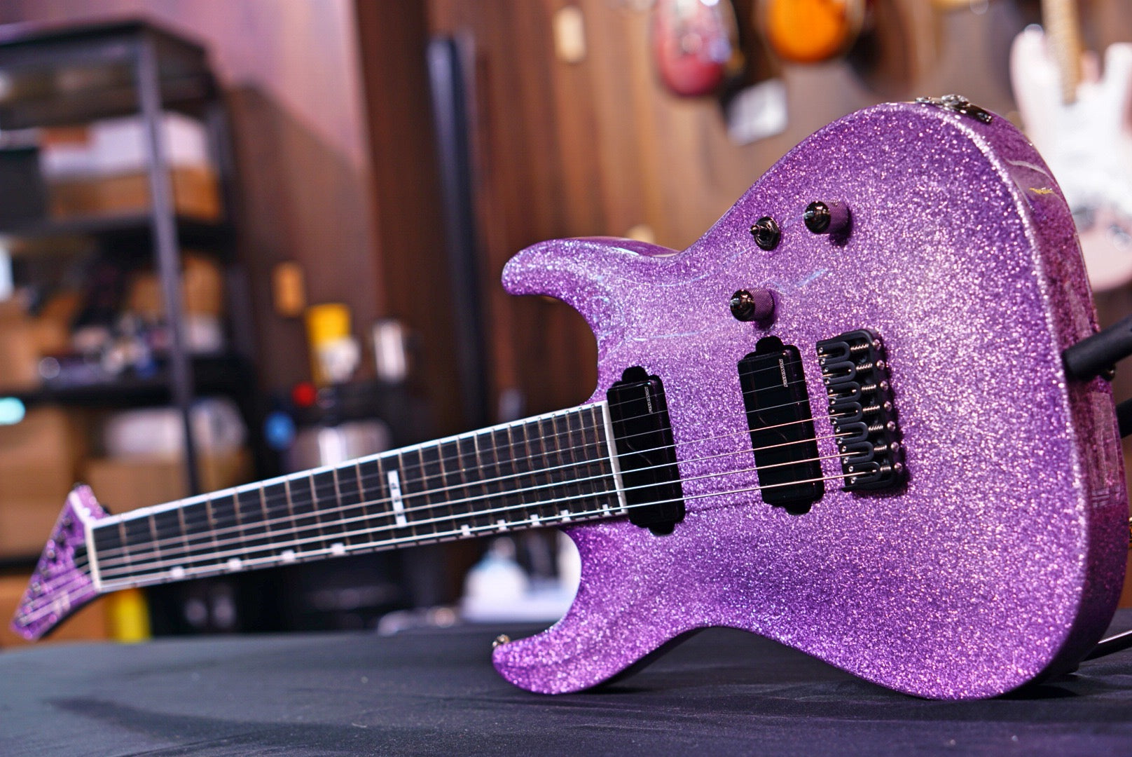 ESP E-II Horizon NT-7B Hipshot - Purple Sparkle ES8996193 - HIENDGUITAR E-II GUITAR