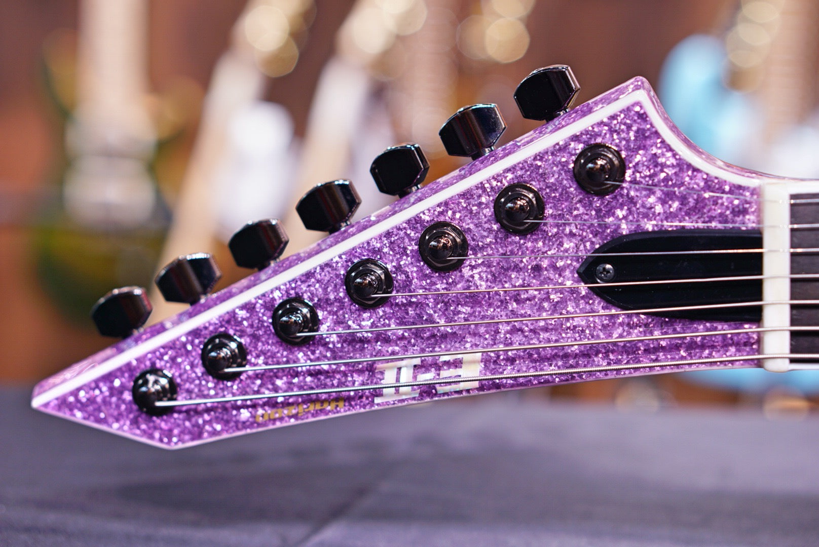 ESP E-II Horizon NT-7B Hipshot - Purple Sparkle ES8996193 - HIENDGUITAR E-II GUITAR
