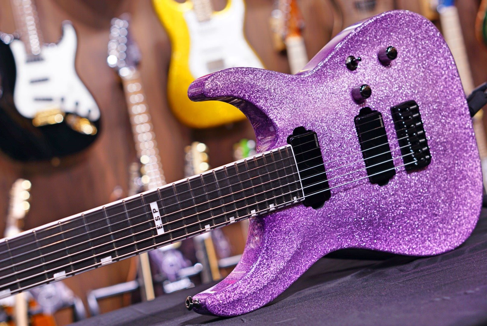 ESP E-II Horizon NT-7B Hipshot - Purple Sparkle ES8996193 - HIENDGUITAR E-II GUITAR