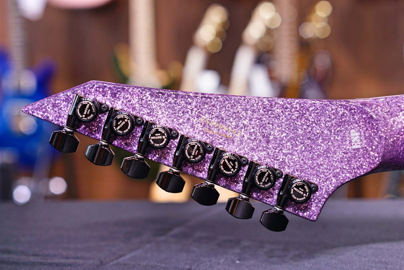 ESP E-II Horizon NT-7B Hipshot - Purple Sparkle ES8996193 - HIENDGUITAR E-II GUITAR