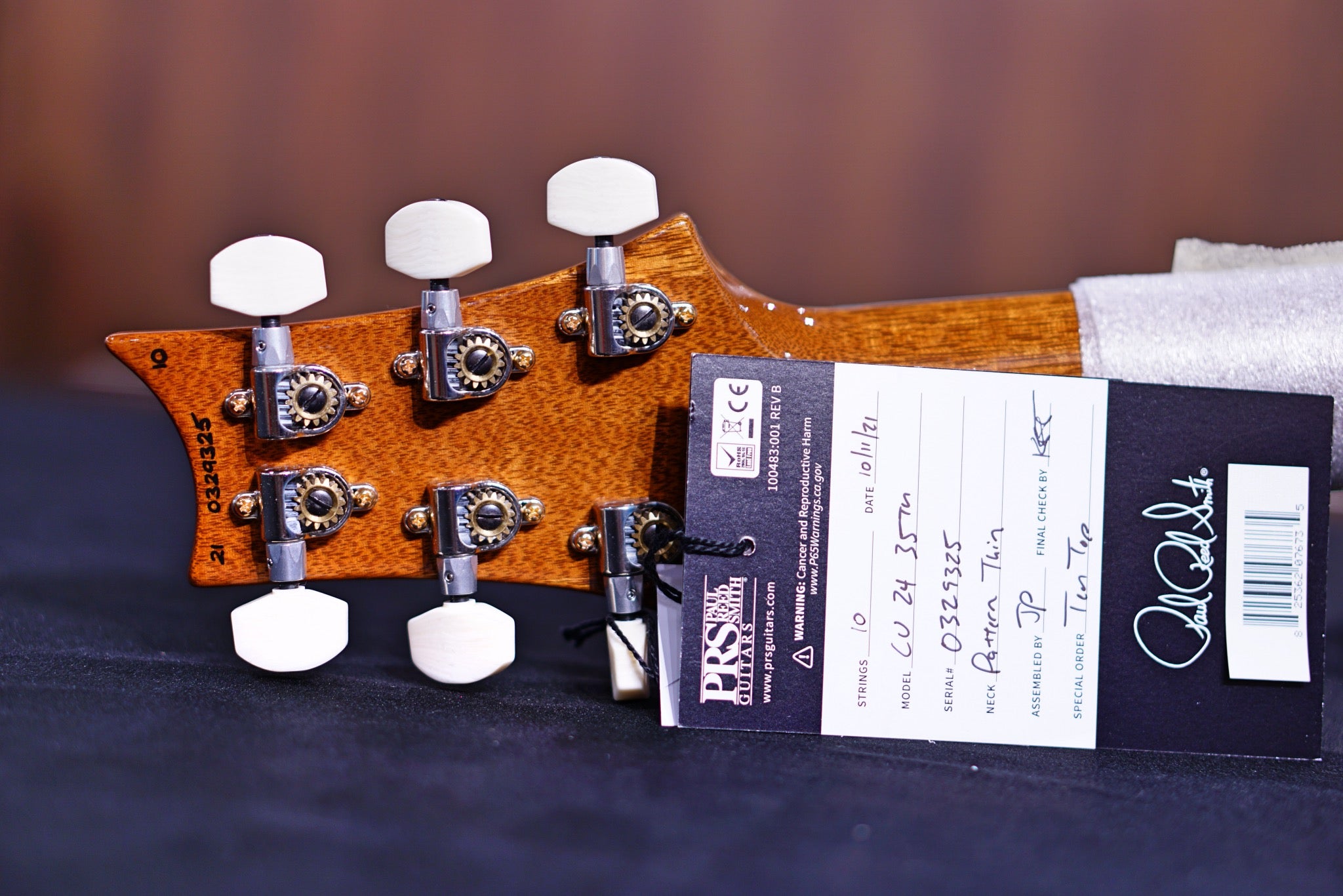 PRS 35th Anniversary Custom 24 - Fire Red / Gray Black Fade 10top Thin Neck 0329325 - HIENDGUITAR PRS GUITAR